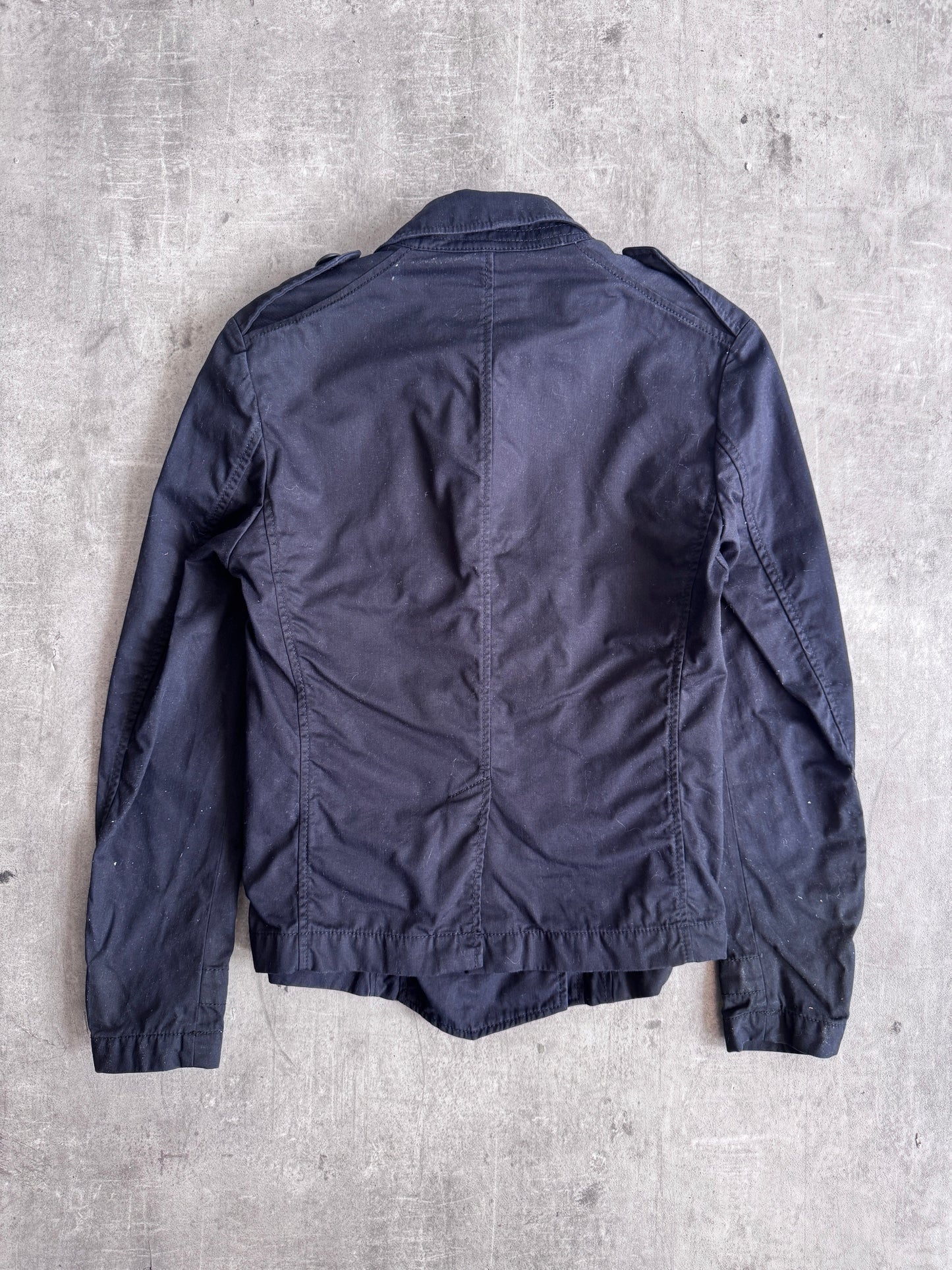 PPFM Black Double Breasted HBT Short Military Blouson | Small, Multicoloured