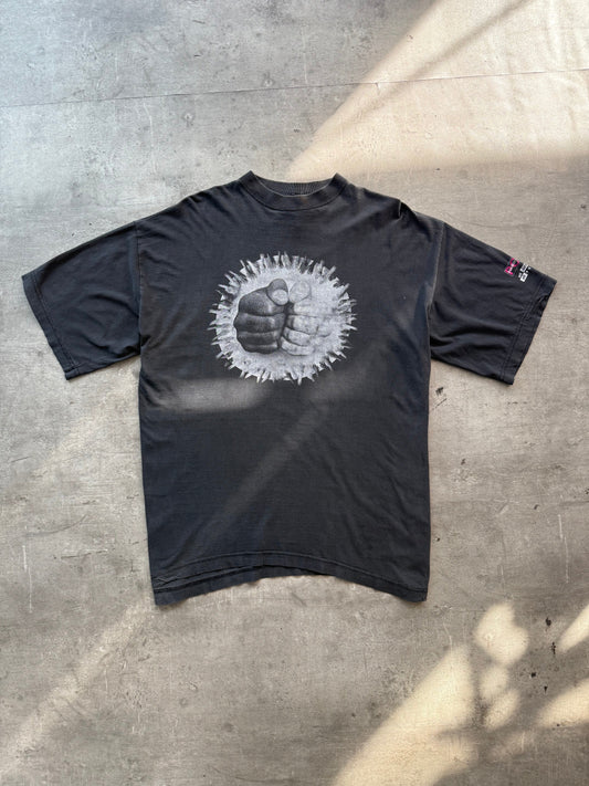 1990s Racism Beat It Washed Graphic Tee | Extra Large, Multicoloured