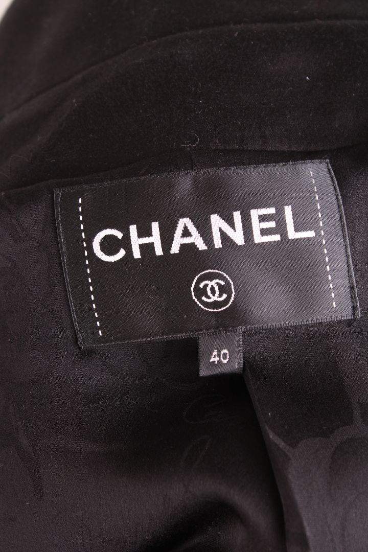 Chanel 2017 Tweed Jacket Black Glitter Tweed 12 | Medium, Black