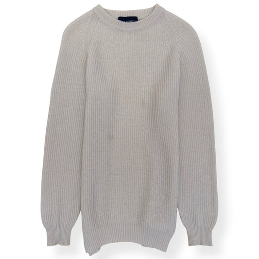 THOM SWEENEY CASHMERE CREW NECK SWEATER M | Medium, Ivory