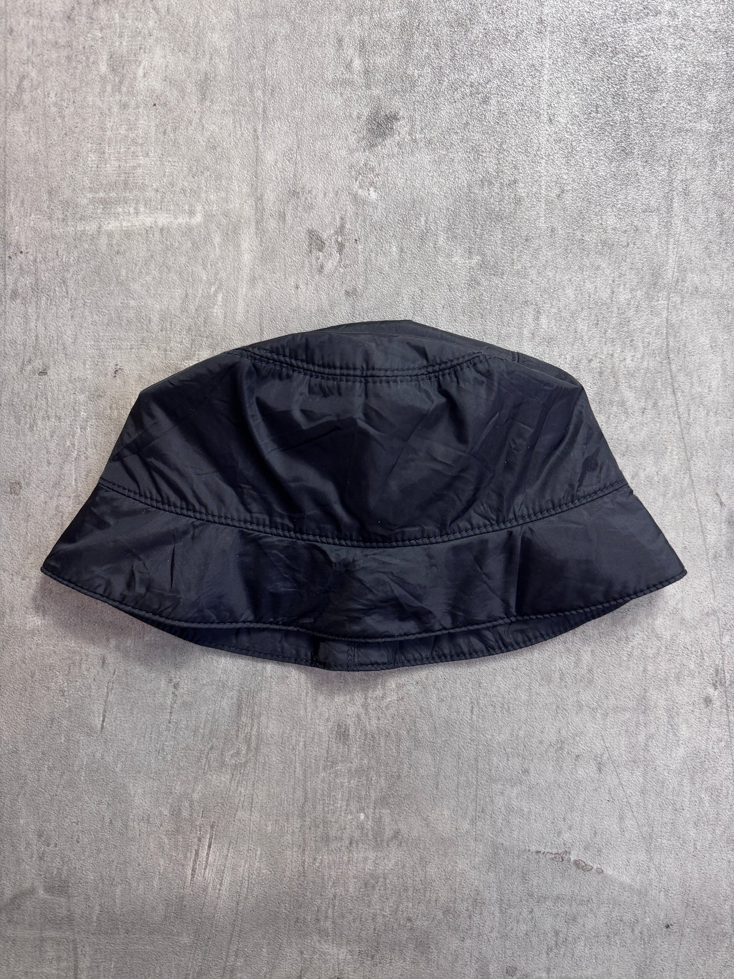 Prada Black Poly Tech Bucket Hat