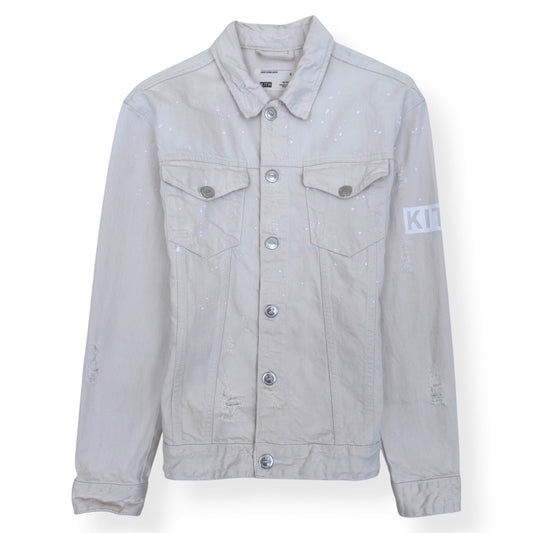 KITH DISTRESSED DENIM JACKET ECRU S | Small, Ecru