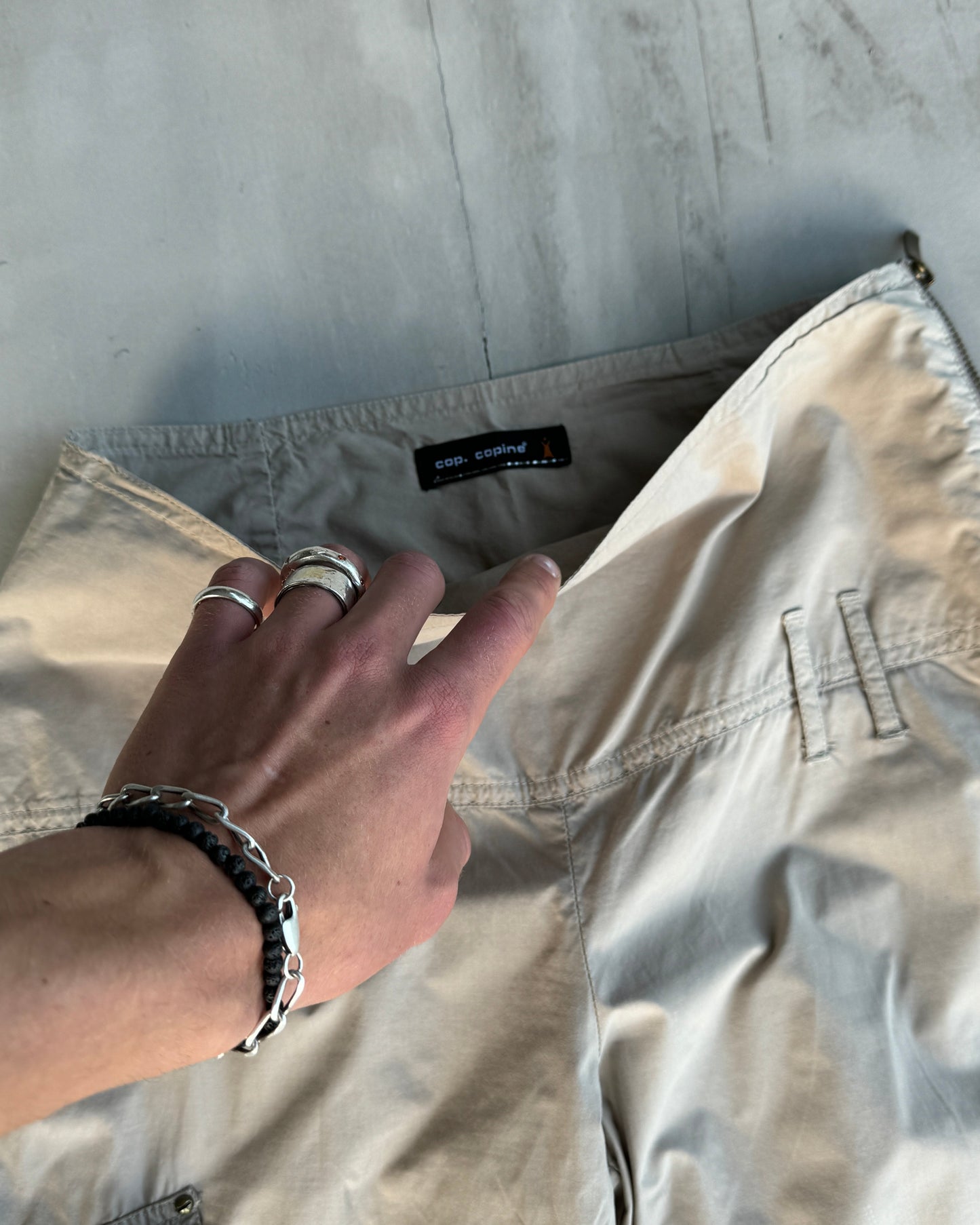 COP COPINE 2000'S WIDE LEG CARGO TROUSERS - M | Medium, Beige
