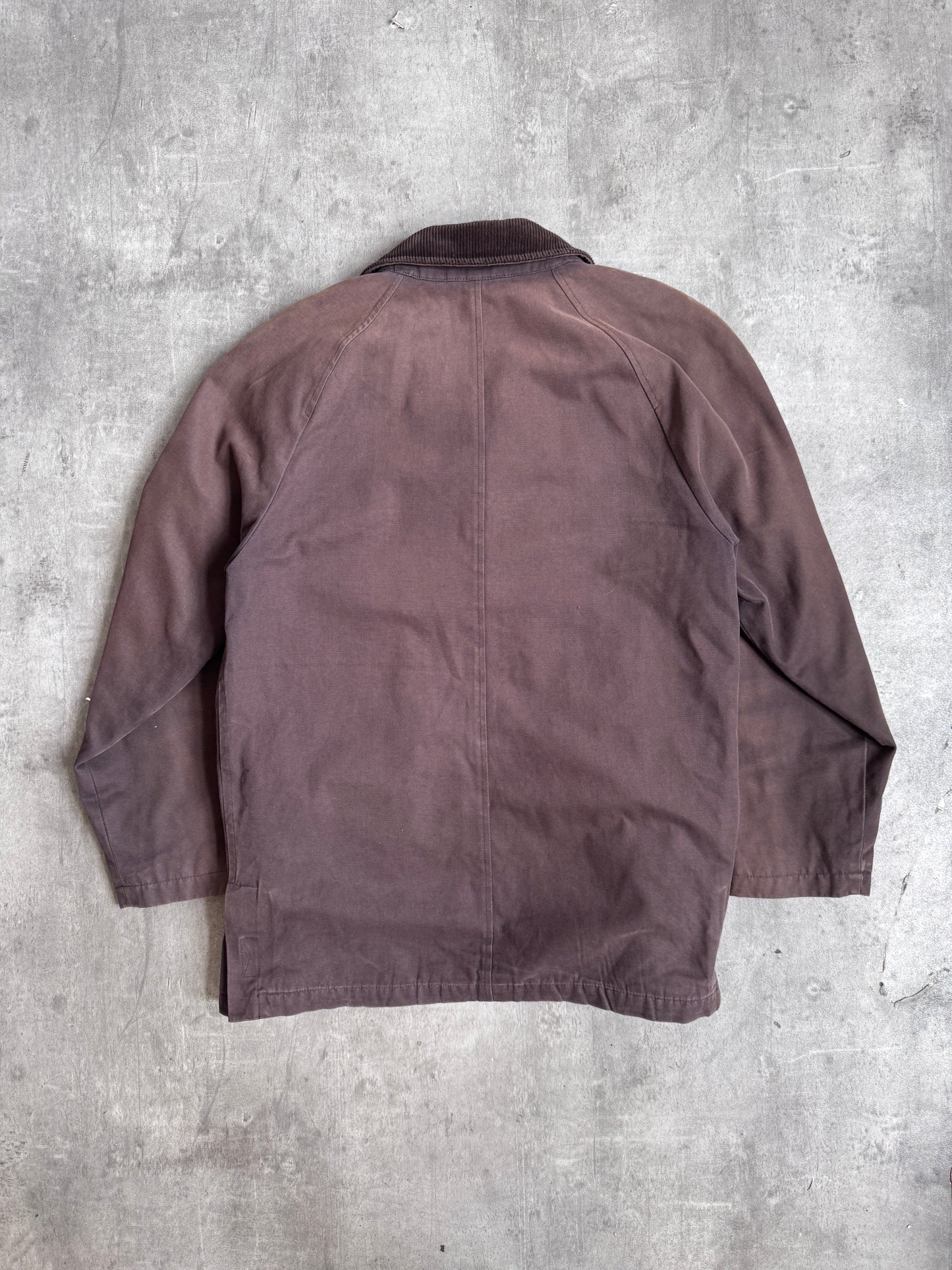 1990s Burberry Brown Cord Collar Hunting Jacket | Extra Large, Multicoloured