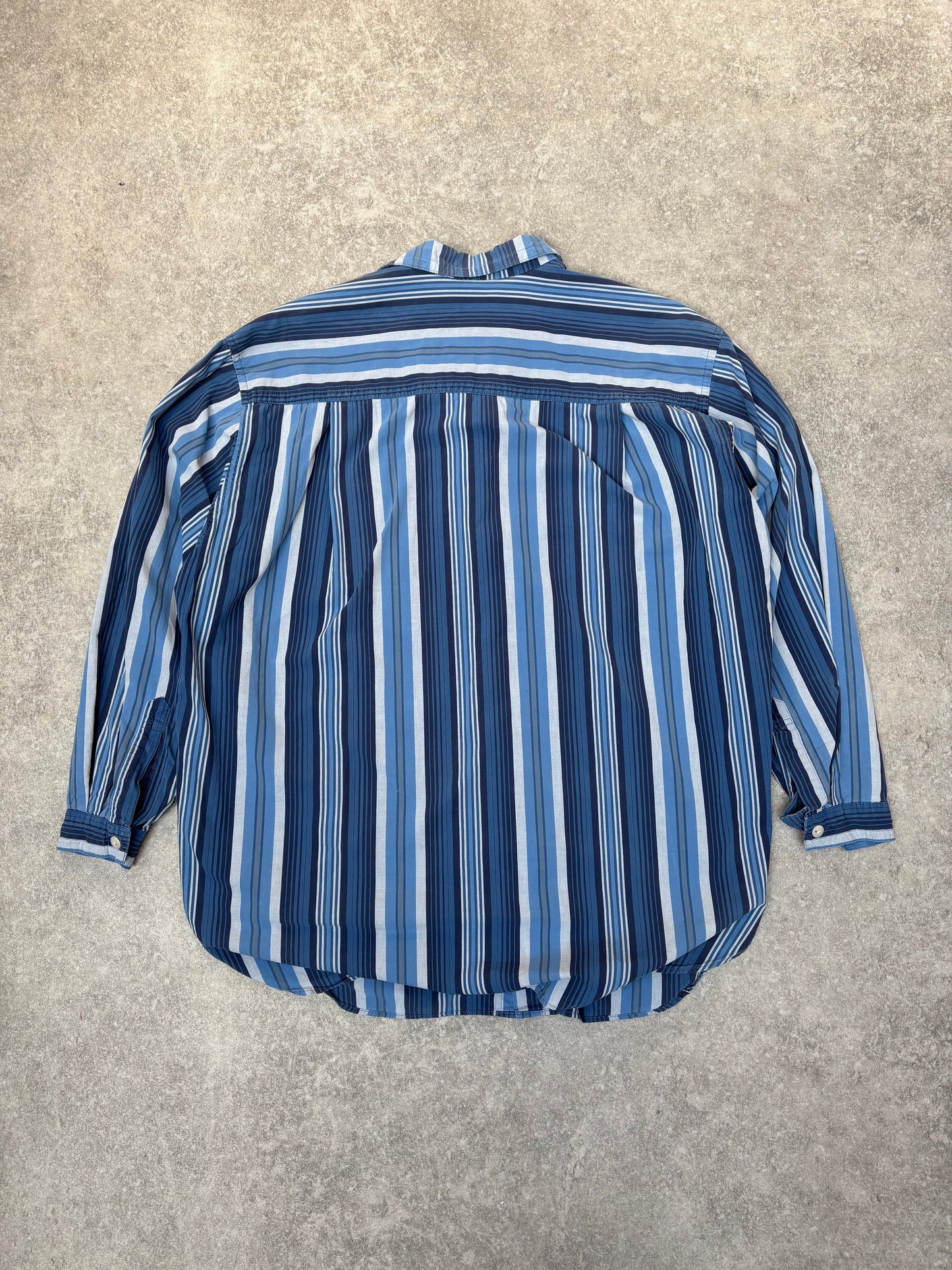 HAI Sporting Gear by Issey Miyake Multicolor Stripe Button Down Shirt