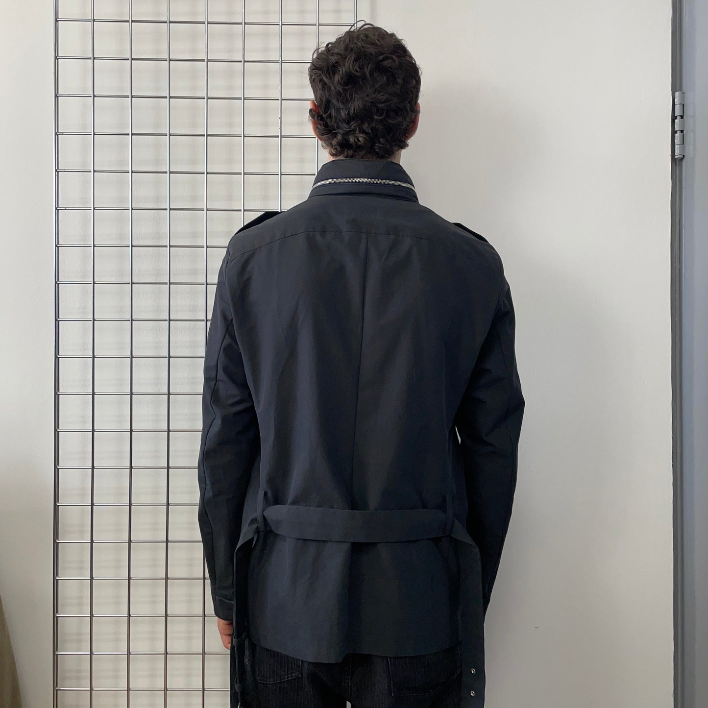 Prada Black 2010 Belted Field Jacket | Large, Black