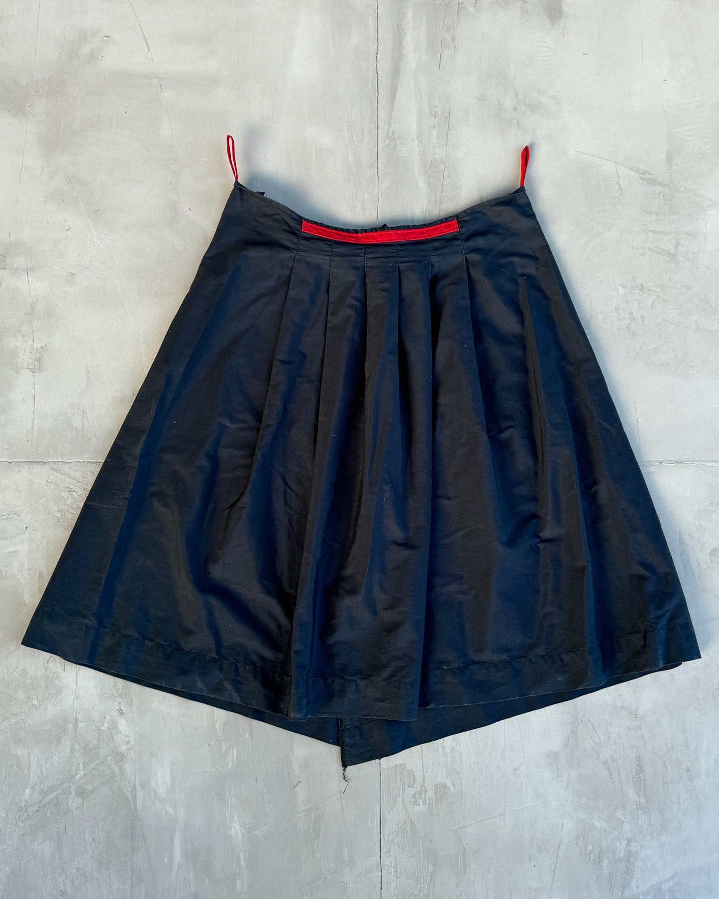 PRADA SPORT DARK BLUE COTTON ASYMMETRIC MIDI SKIRT - M | Medium, Multicoloured