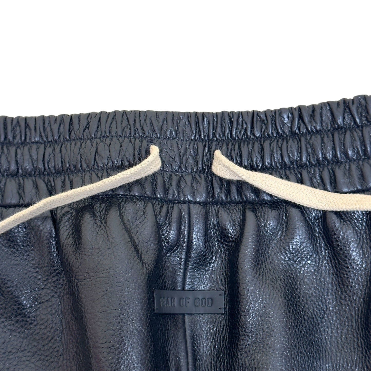 FEAR OF GOD STRAIGHT-LEG FULL-GRAIN LEATHER TROUSERS BLACK L | Large, Black