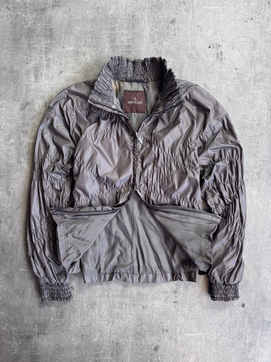 Moncler Taupe Lightweight Cinch Stitch Detailed Jacket