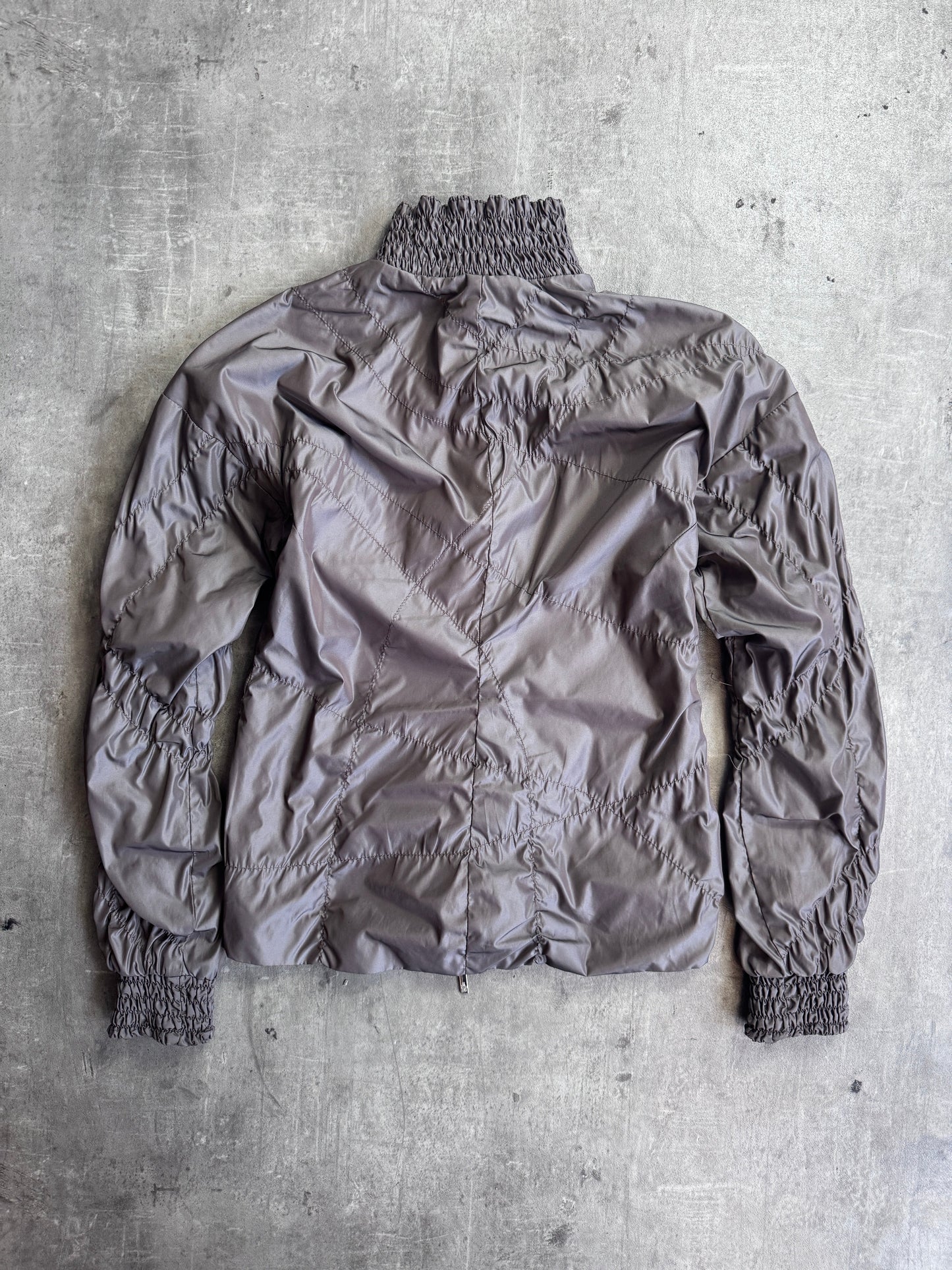 Moncler Taupe Lightweight Cinch Stitch Detailed Jacket