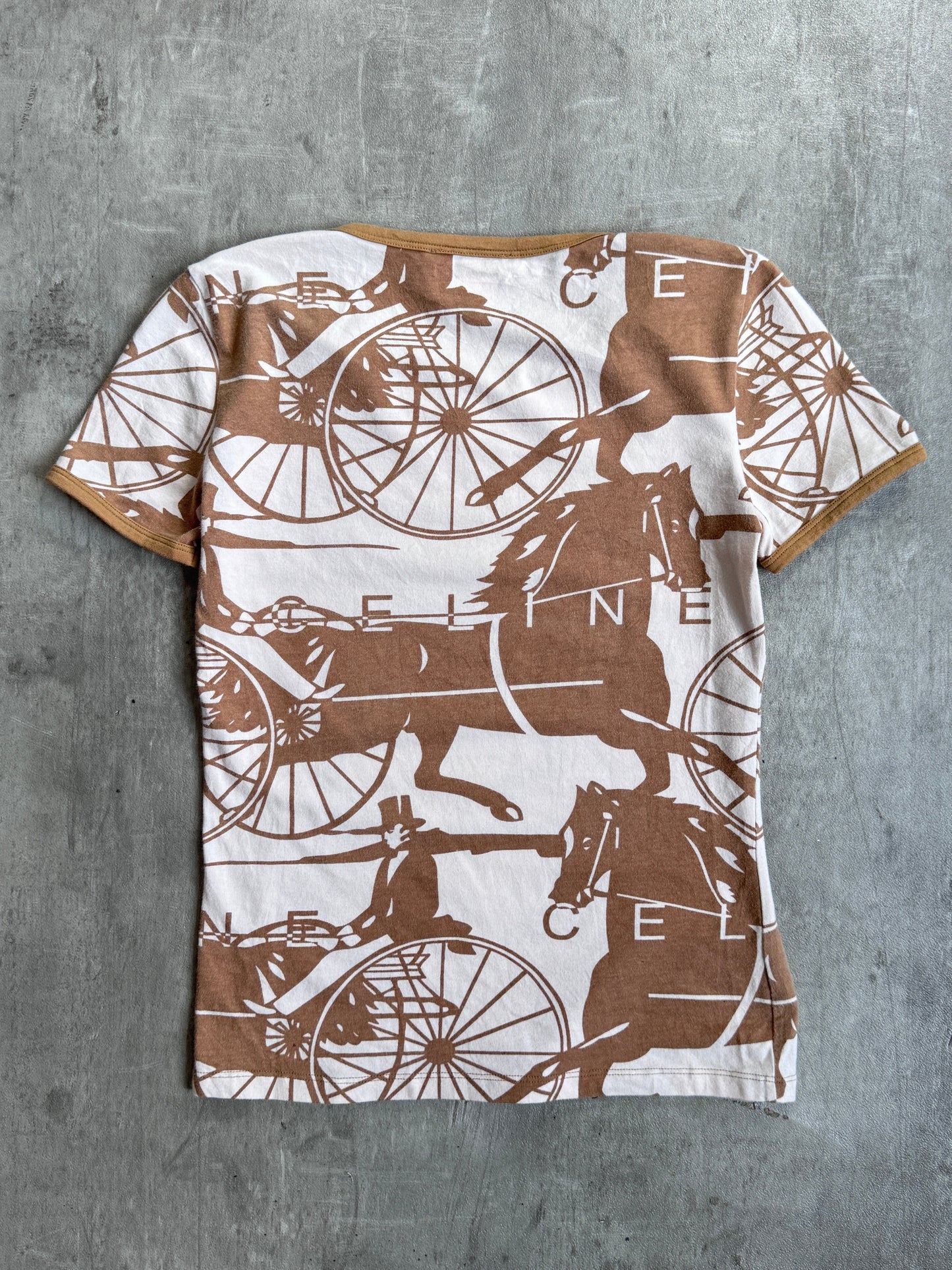 Celine Horse Carriage Two Tone Tee SC: 5782