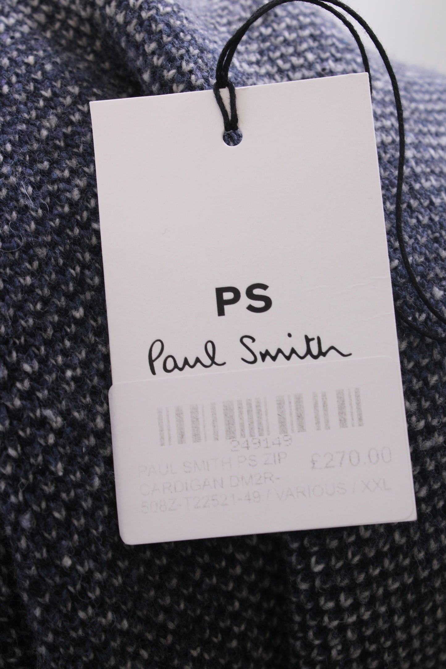 PS Paul Smith Patchwork Zip Cardigan Navy/ Grey XXL | XXL, Grey