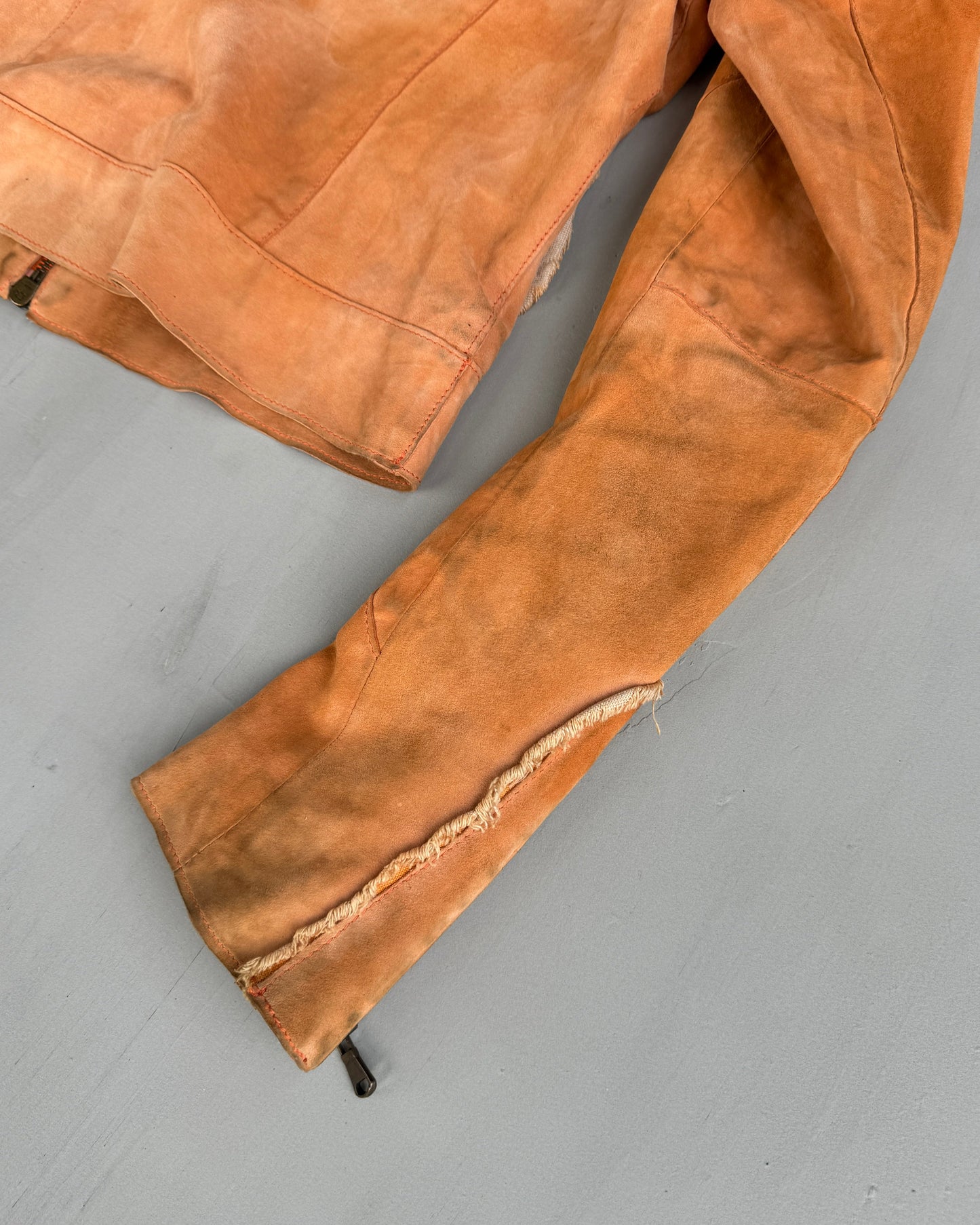 MARLBORO CLASSIC 1980'S SUEDE LEATHER JACKET - M | Medium, Orange