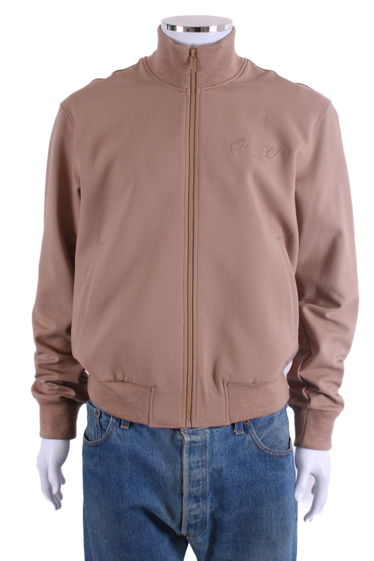 Off White Slogan Bomber Jacket Beige L | Large, Beige