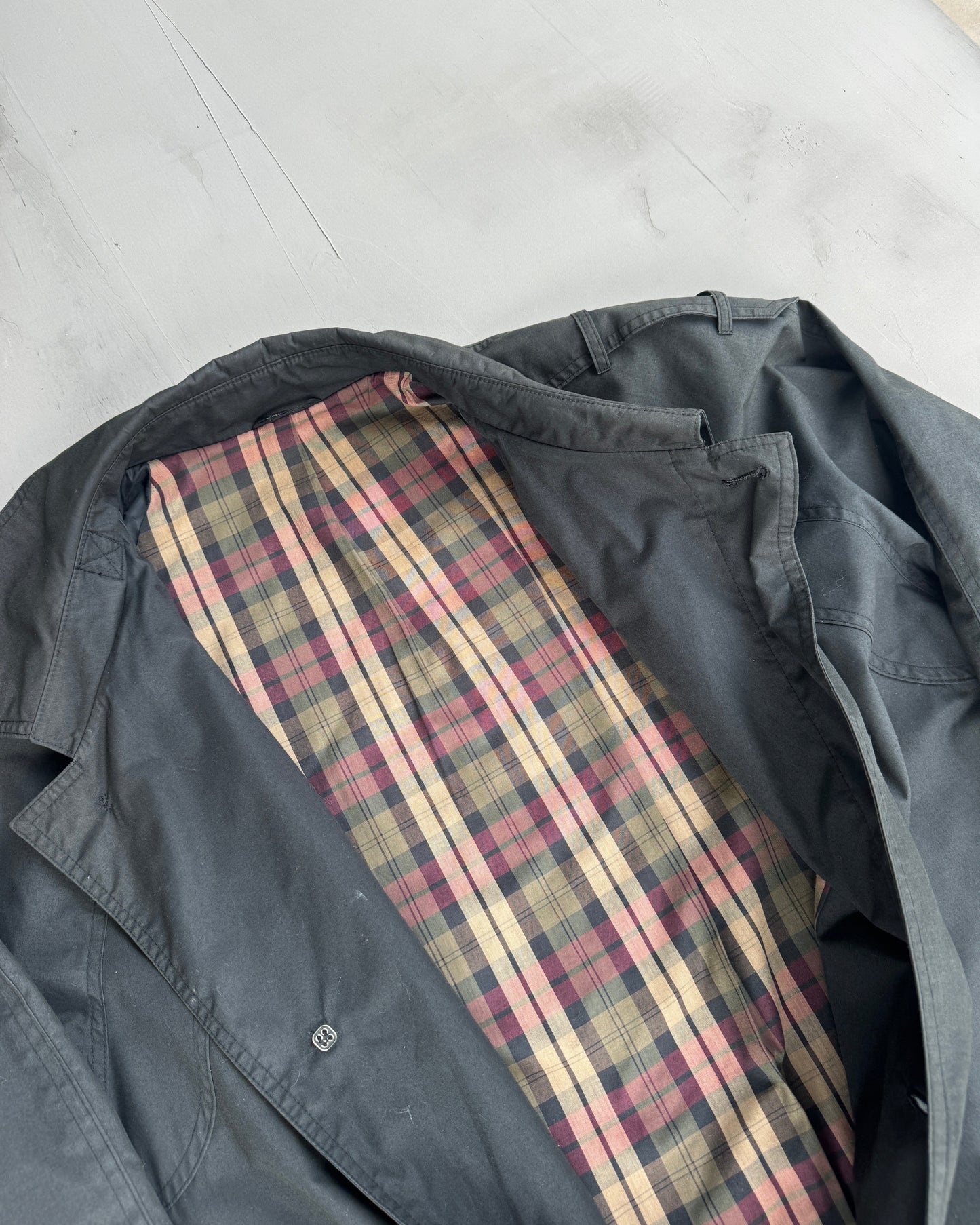 ST MICHAEL LONG TRENCH COAT - L | Large, Grey