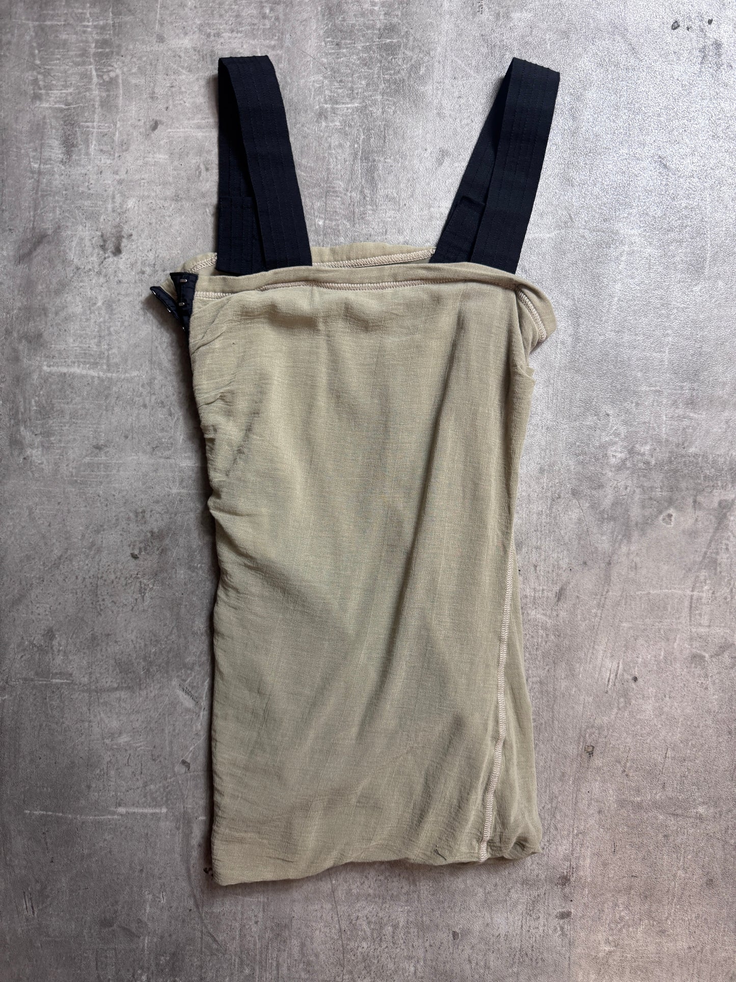 D&G Sage Green Draped Cotton Hook Fasten Tank Top
