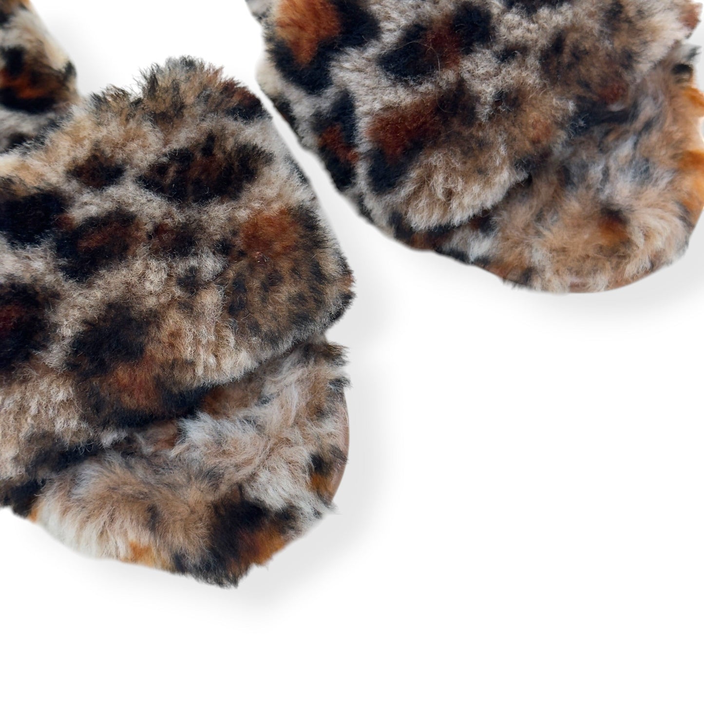 UGG FLUFF YEAH SLIDE II LEOPARD PRINT SLIPPER BROWN UK7 | UK 7, Brown