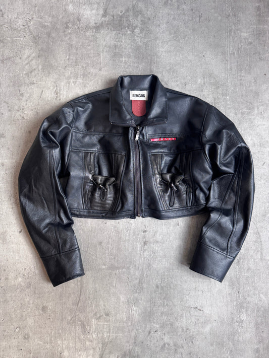 VT Rework: Prada Leather Shoe Bolero Jacket