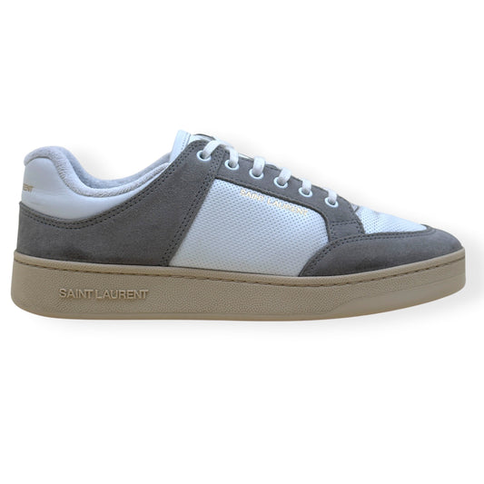 SAINT LAURENT SL/61 PANELLED SUEDE LEATHER SNEAKER GREY / WHITE 43 / UK9 | UK 9, Grey
