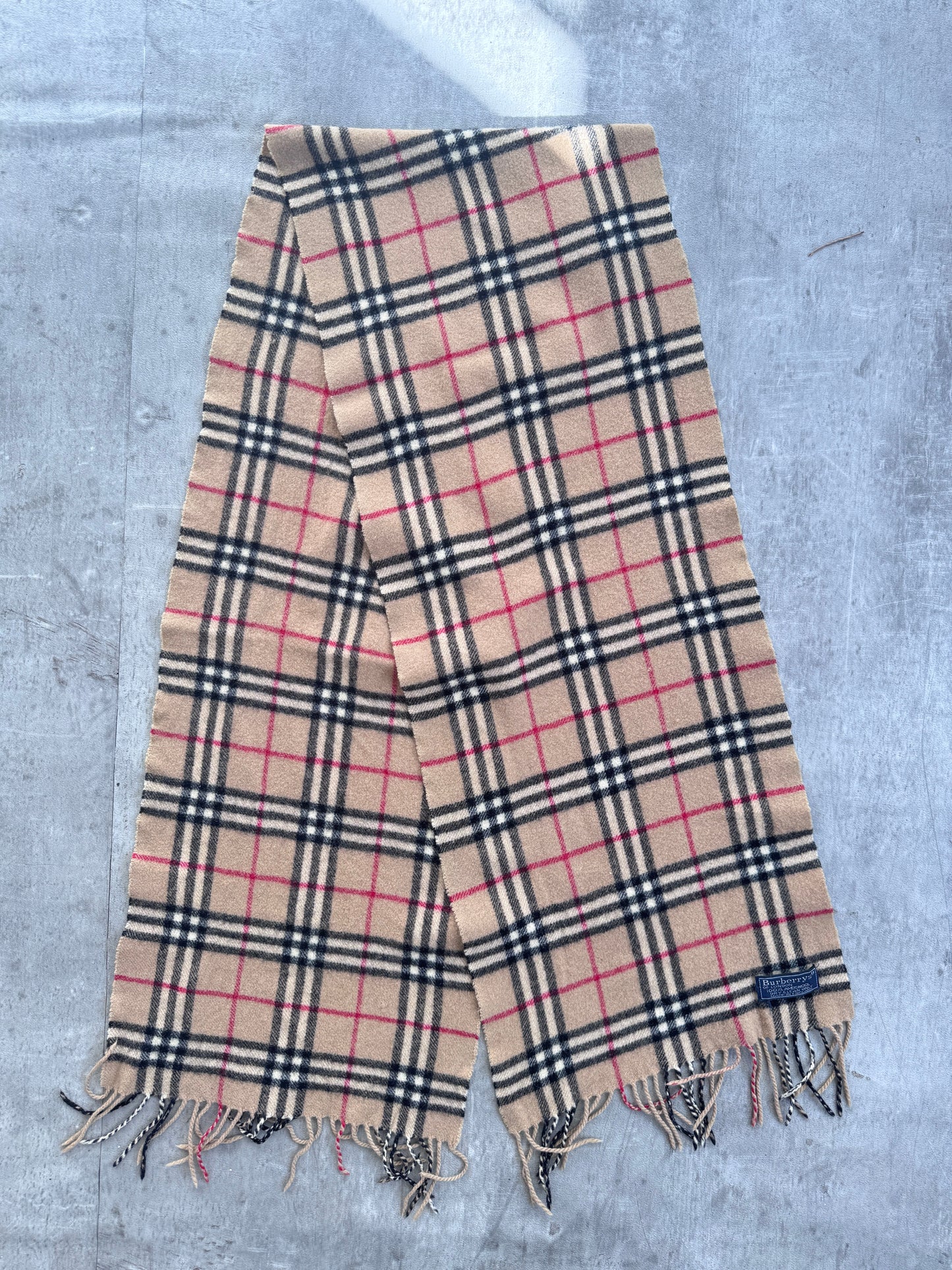 Burberry Lambswool Beige Nova Check Scarf
