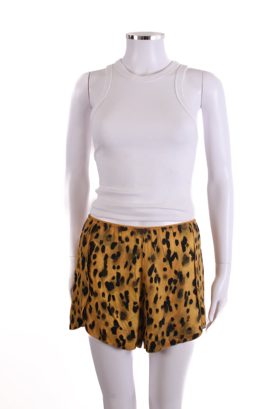 Anine Bing Split Side Shorts Leopard Print S | O/S, Leopard Print
