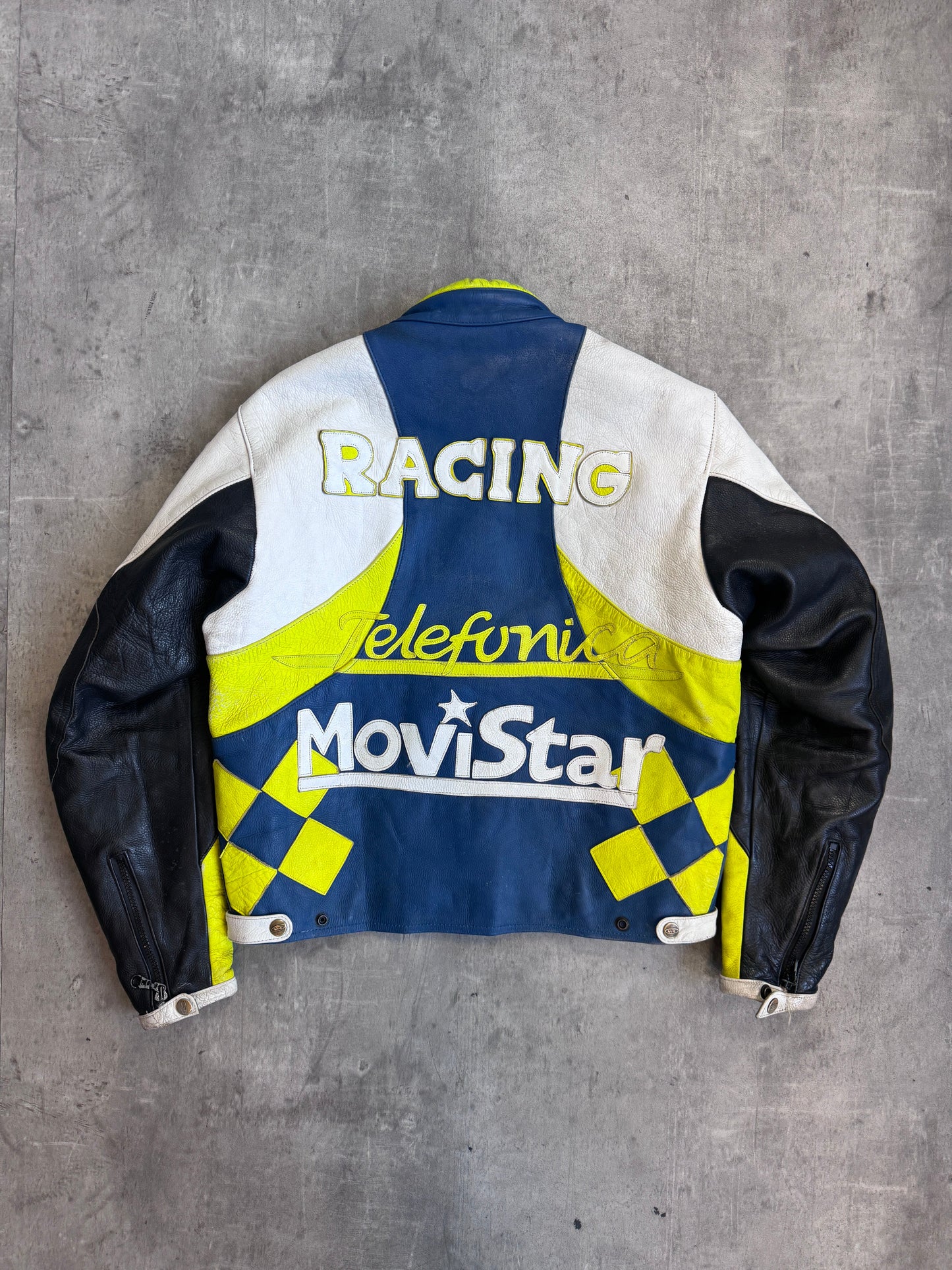 Miline Telefonica Moviestar Neon Detail Patched Racing Jacket