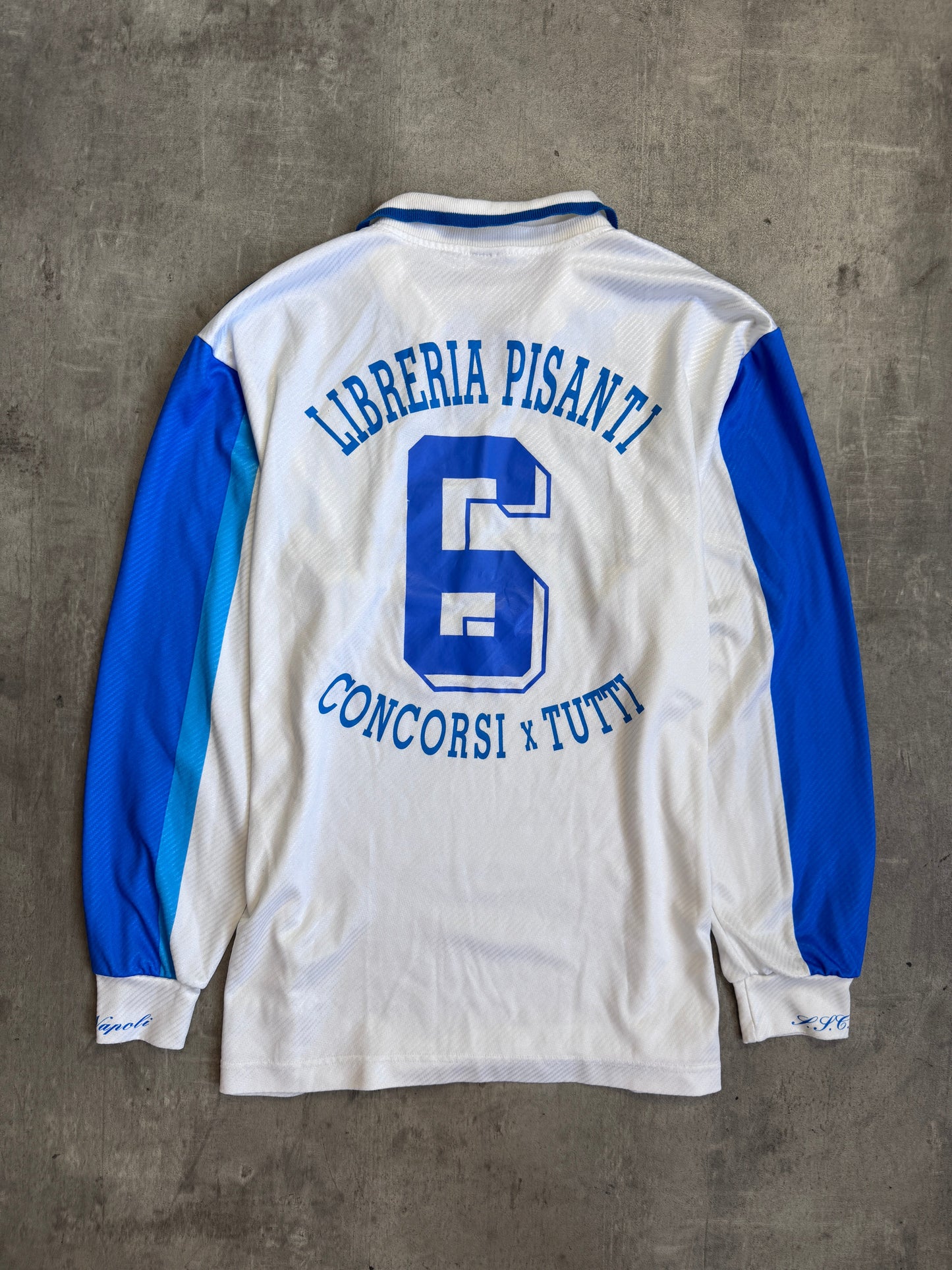 Napoli Lotto 96-97' Away Centrale Latte Di Napoli L/S Shirt