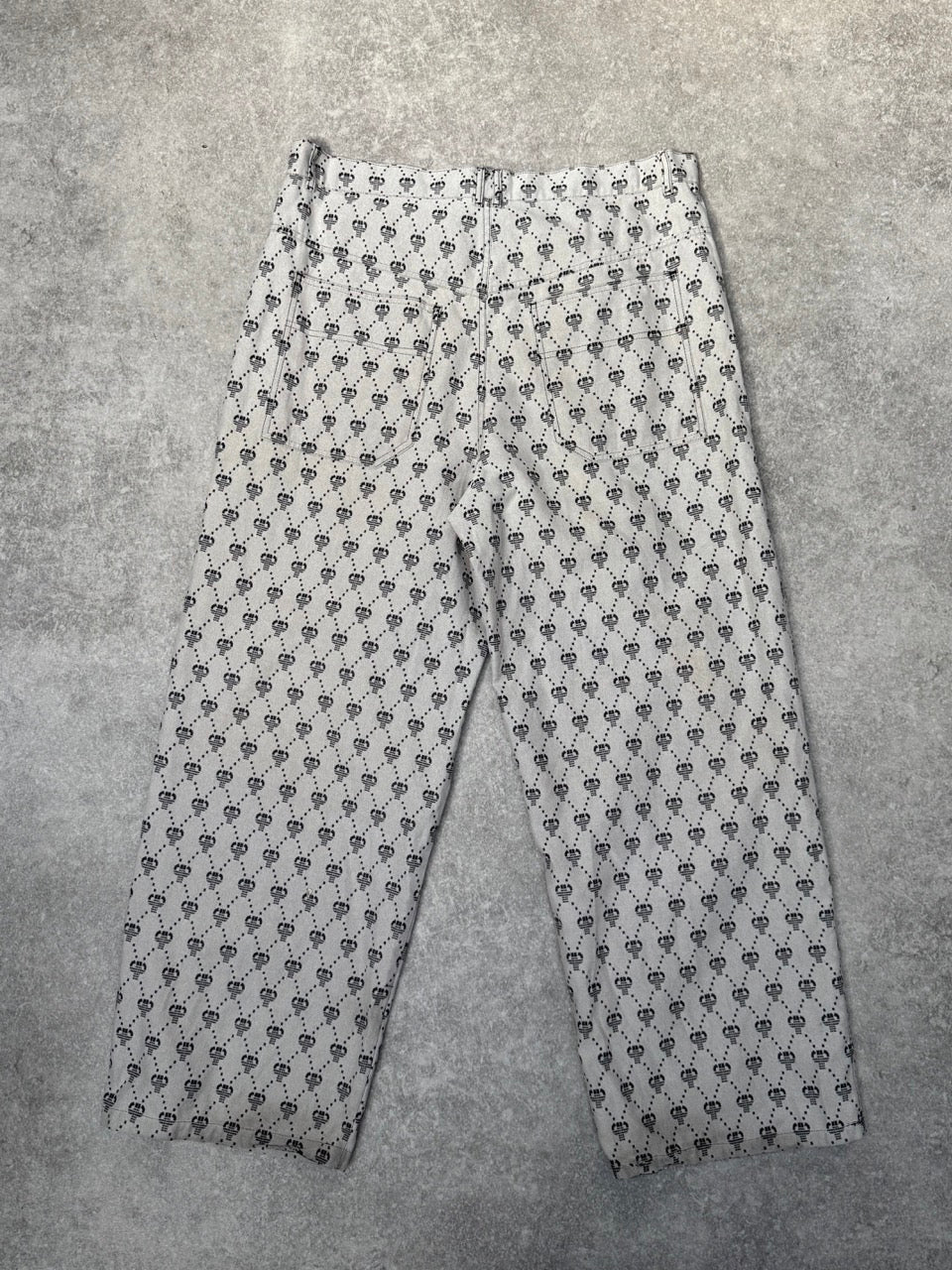 Pelle Pelle Logo Jacquard Baggy Jeans