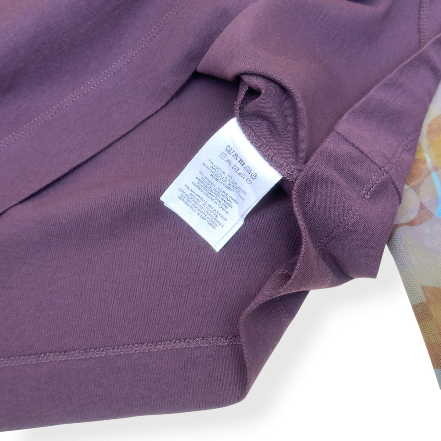 DRIES VAN NOTEN LAYERED PRINT LONG SLEEVE T-SHIRT PURPLE XL | XL, Purple