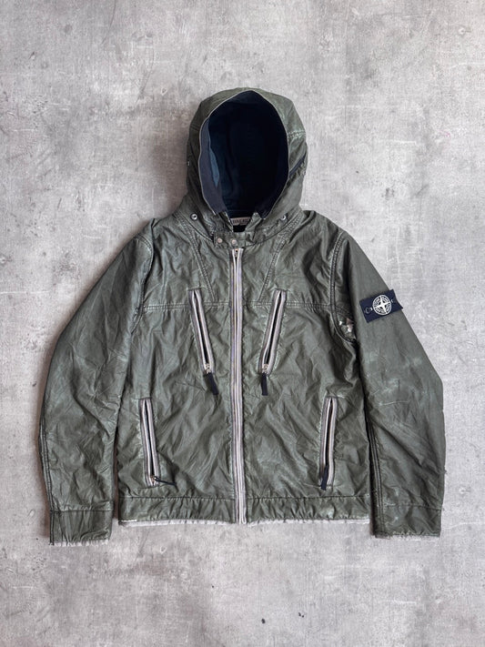 Stone Island A/W 2010 Olive Liquid Reflective Jacket (Sold As Seen)
