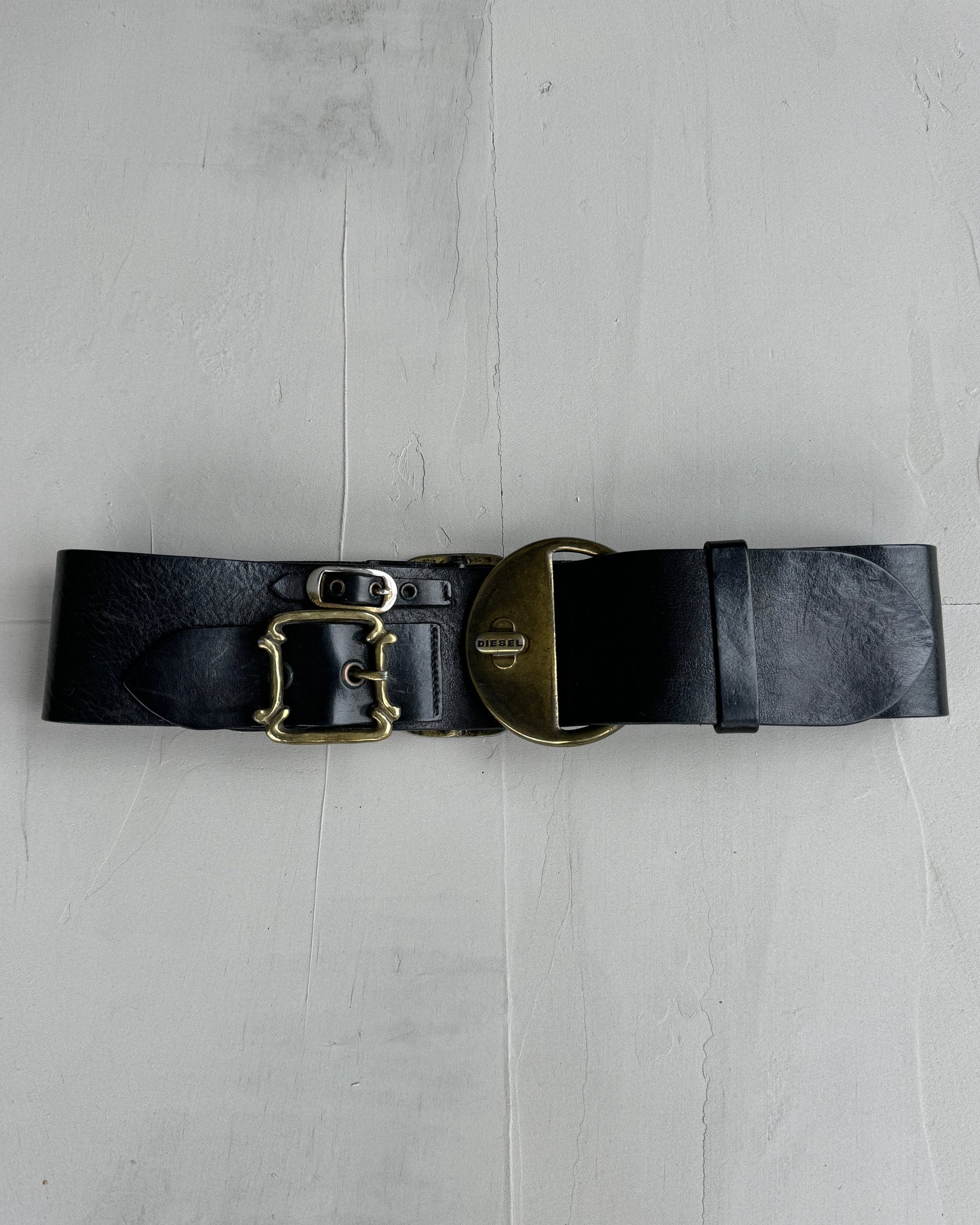 DIESEL LEATHER & BUCKLE BELT | O/S, Black