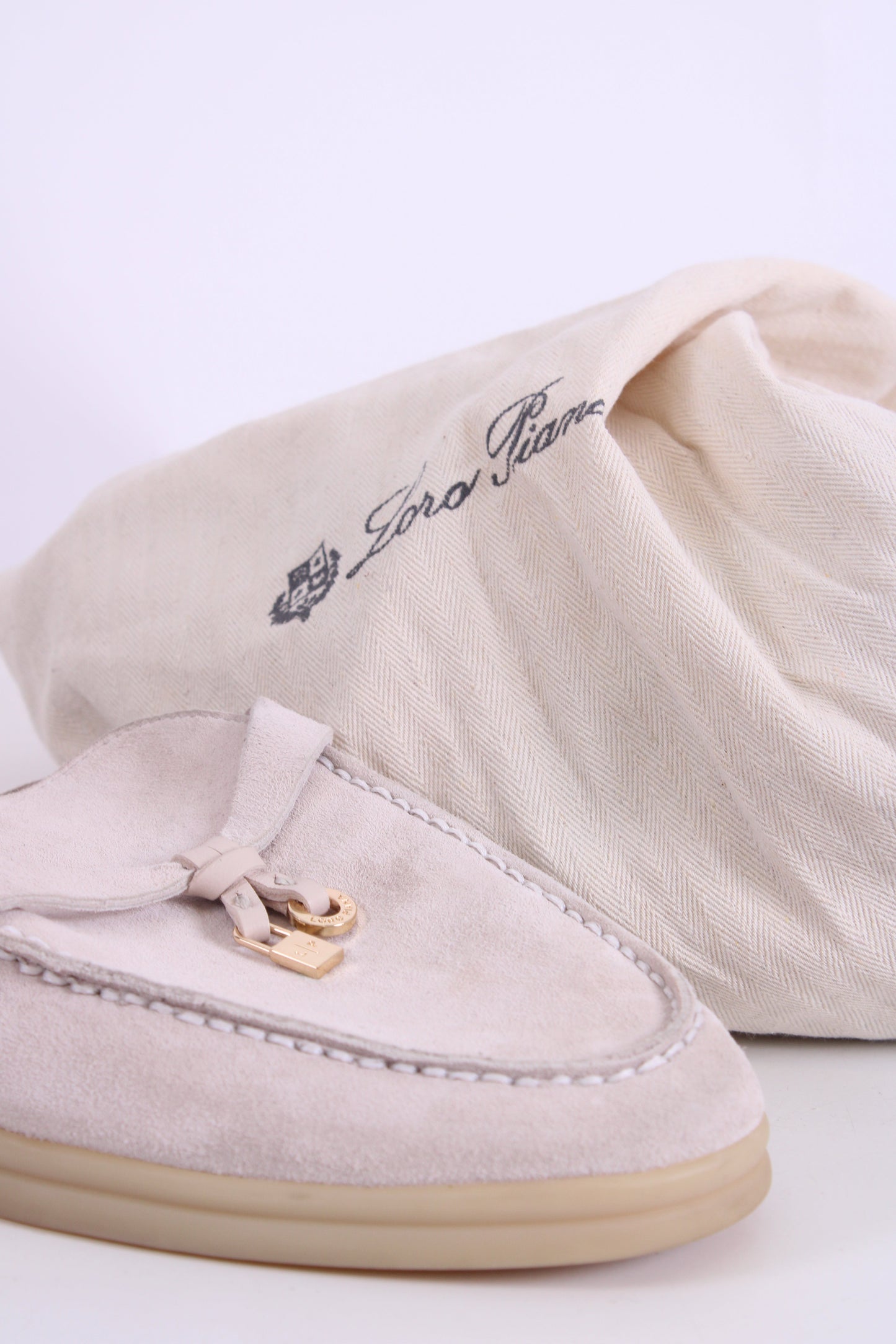 Loro Piana Babouche Charms Suede Mules Beige 37 | O/S, Beige