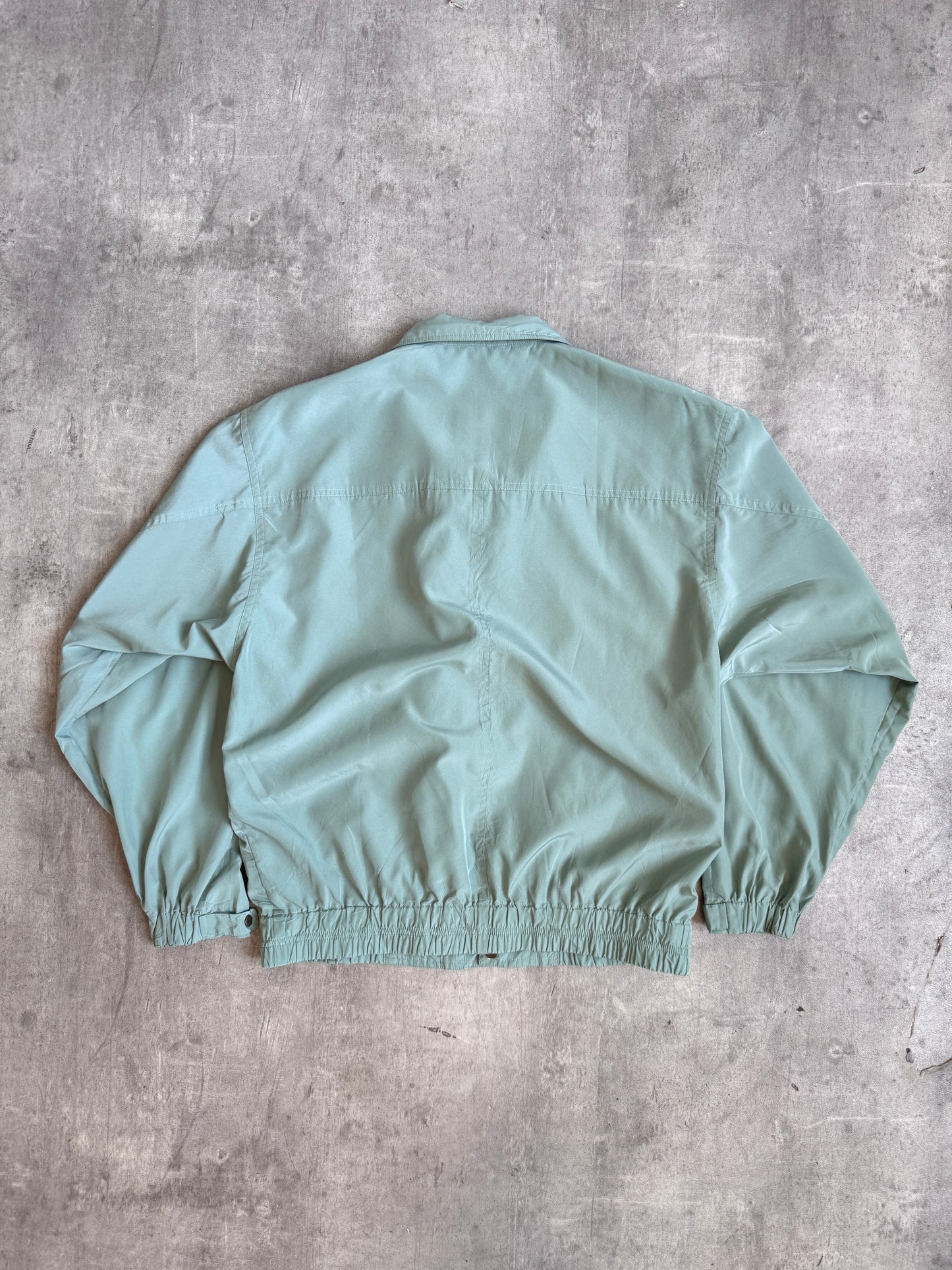 1990's Burberry Sage Green Summer Work Blouson | Large, Multicoloured