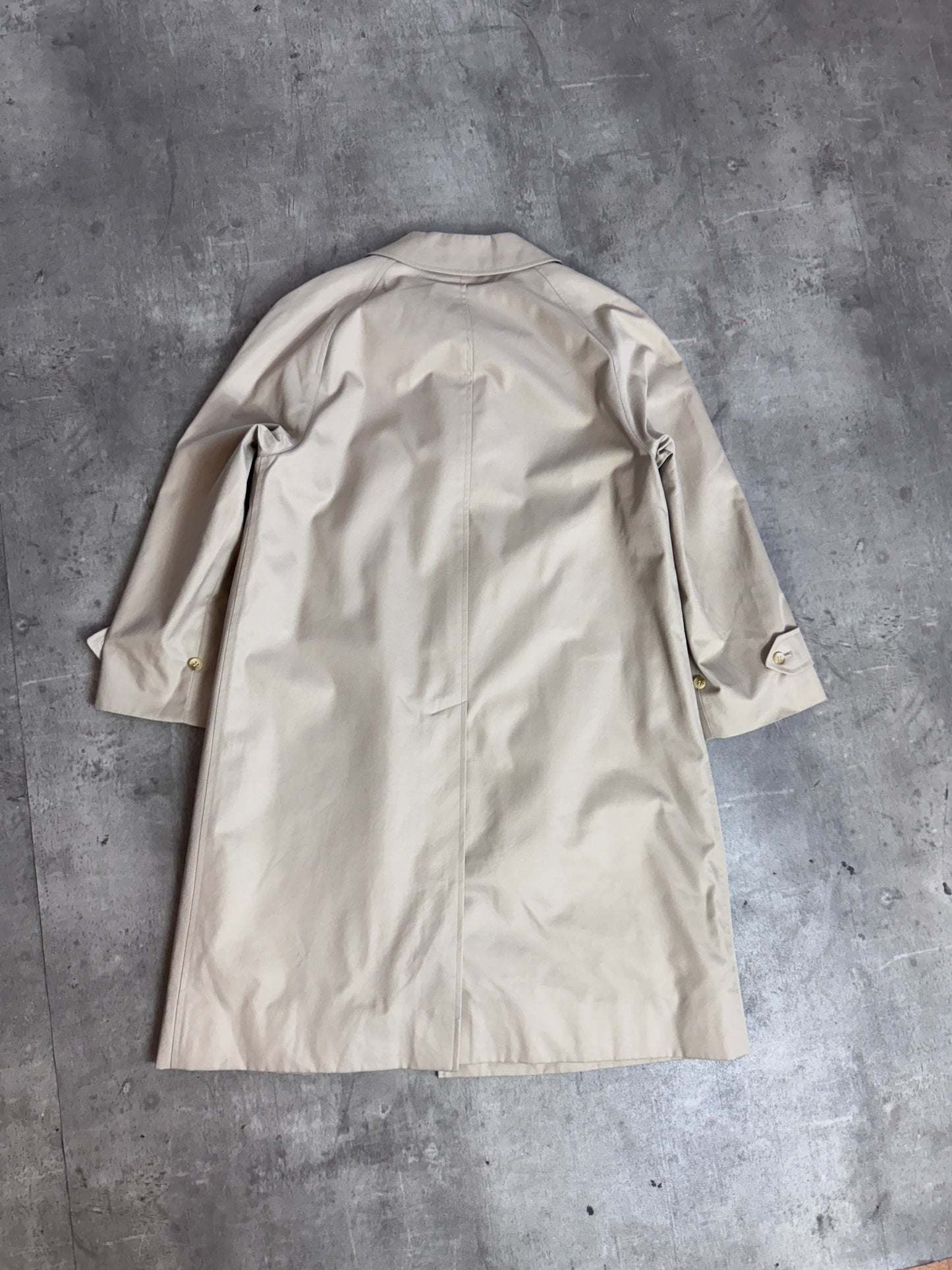 Burberry Light Beige Single Breasted Wool Nova Check Removable Lining Trench Coat