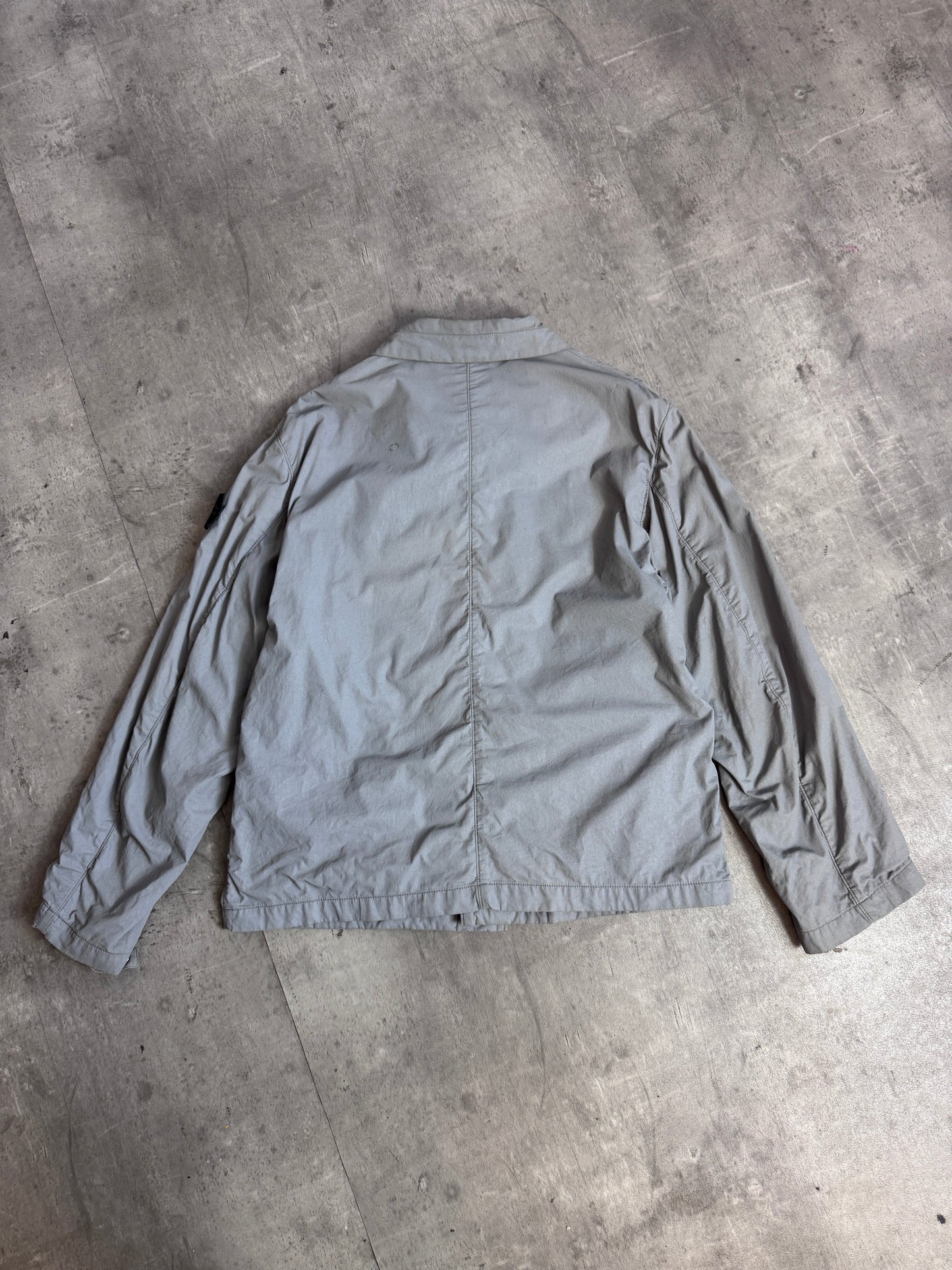 S/S Stone Island 1999' Grey Cotton Button Down Multipocket Tech Jacket