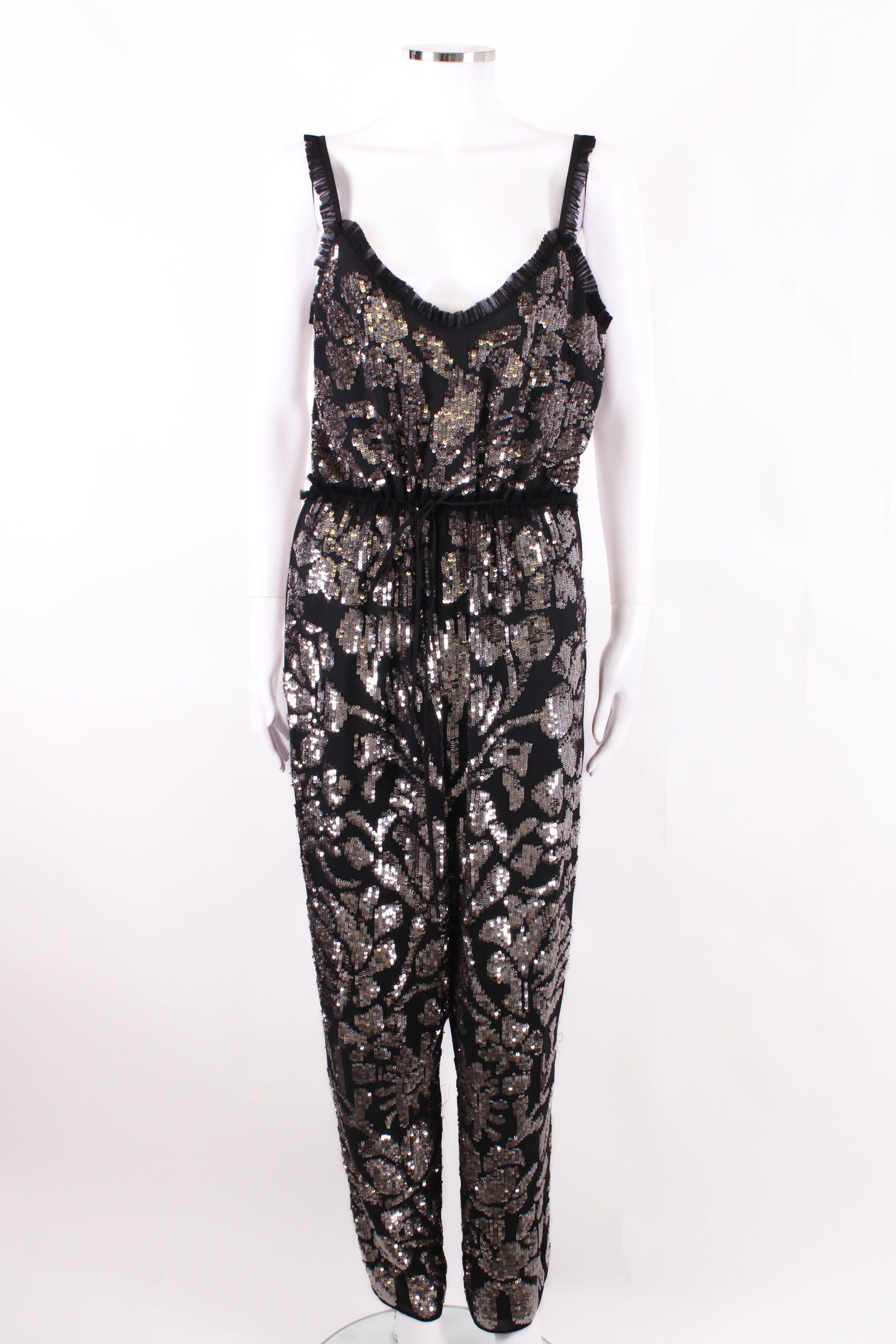 Needle & Thread S/S Sequin Jumpsuit Grey/ Brown 12 | O/S, Brown