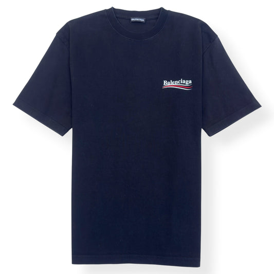 BALENCIAGA OVERSIZED POLITICAL CAMPAIGN T-SHIRT BLACK XXS | XXS, Black
