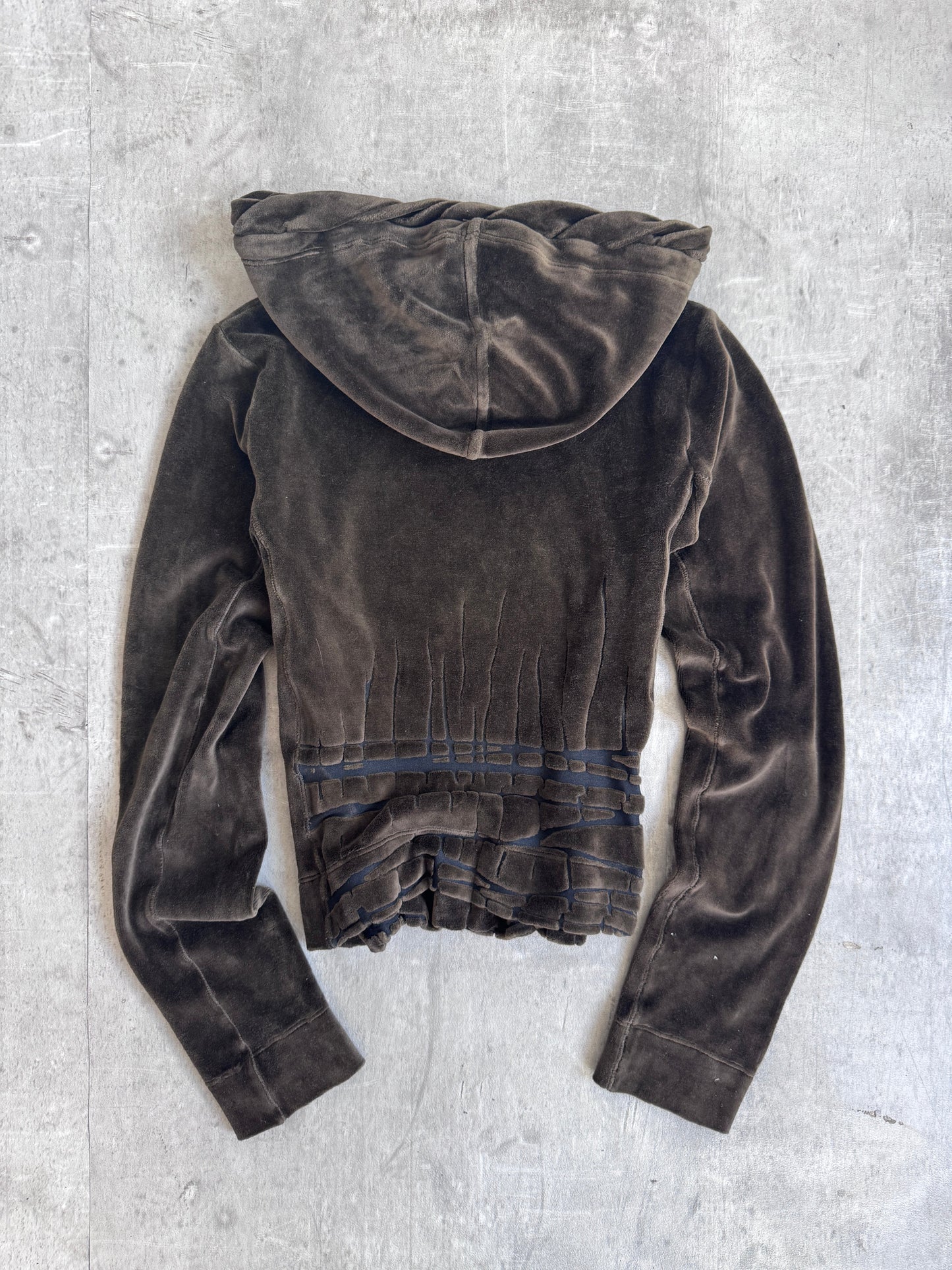 A/W 2005 C.P. Donna Brown Velour Hoodie