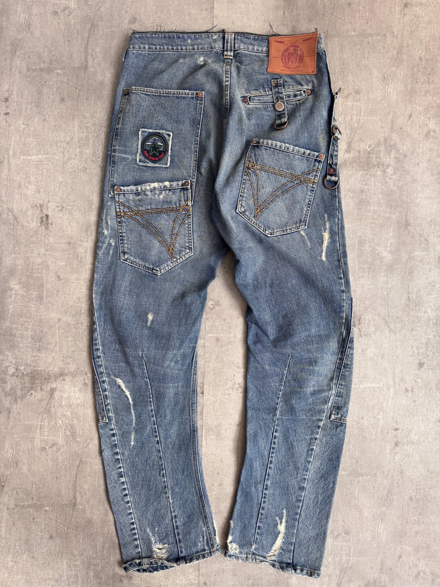 Andrew Mackenzie Distressed Denim Jeans