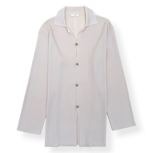 THE ROW CASHMERE OPEN COLLAR BUTTON CARDIGAN CREAM M | Medium, Cream