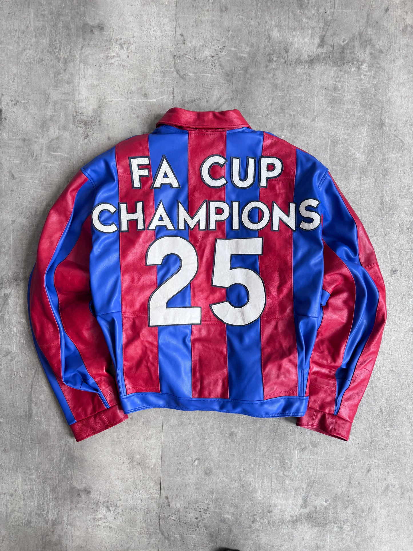 VT Rework : Crystal Palace F.C. FA Cup Champions Leather Jacket