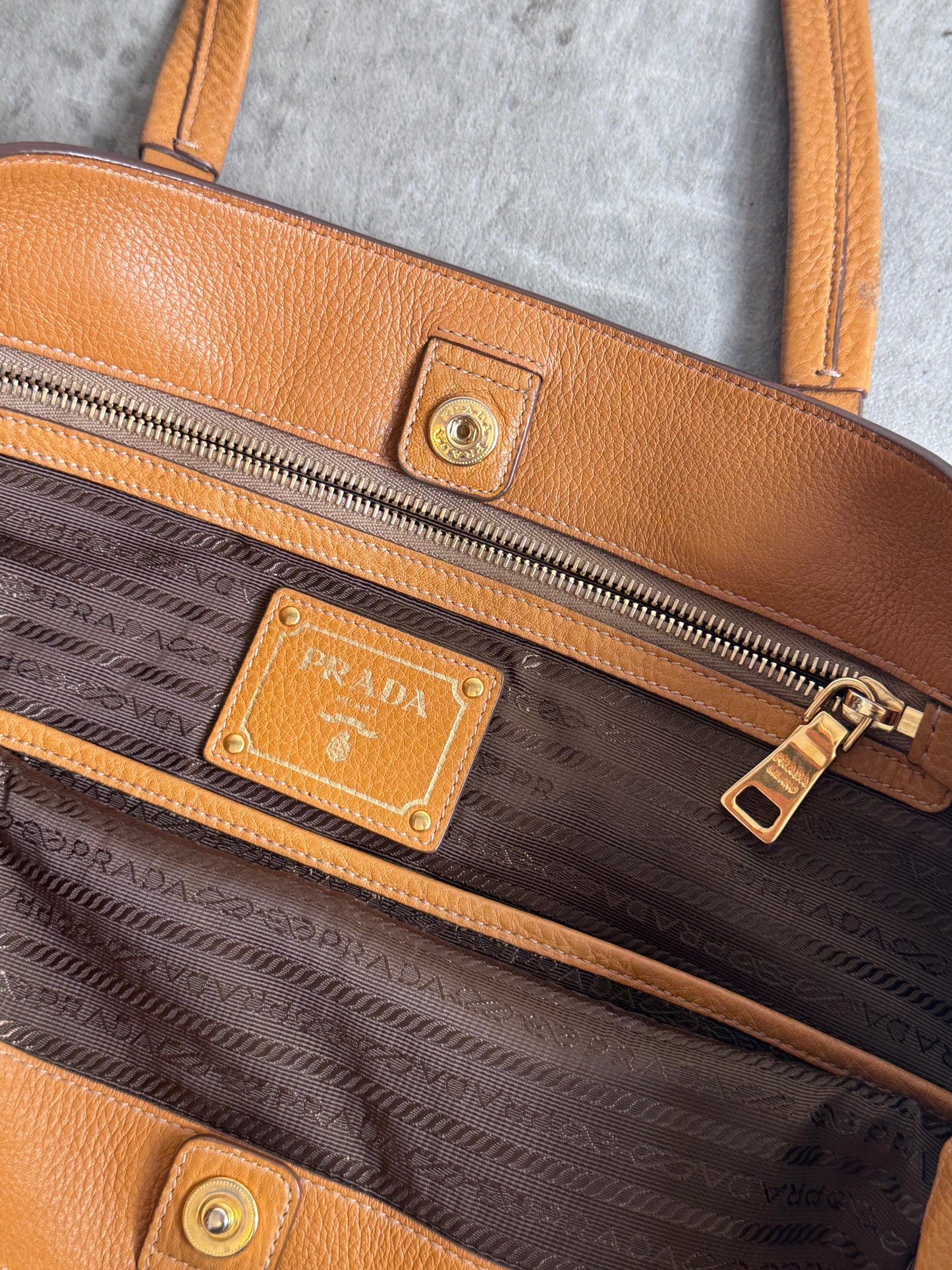 Prada Vitello Diano Leather Tote Bag