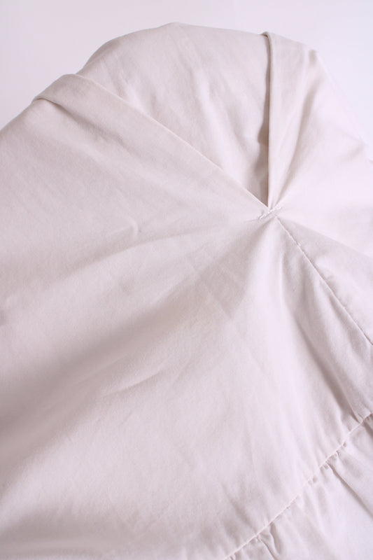 SENES ruffle cotton long sleeve dress White S | O/S, White