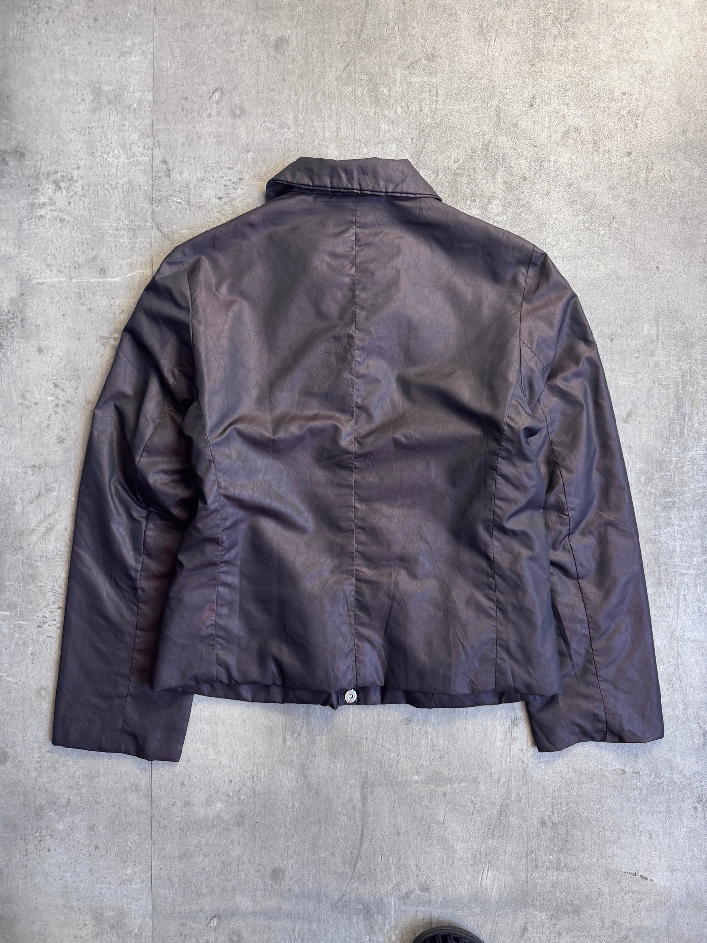 Issey Miyake Hai Sporting Gear Brown Cropped Padded Jacket