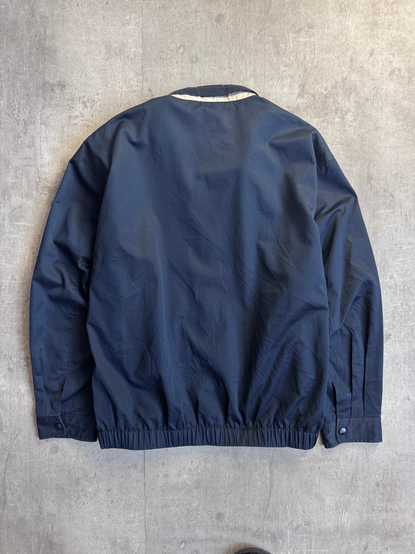 YSL Silk Lined Navy Harrington Jacket