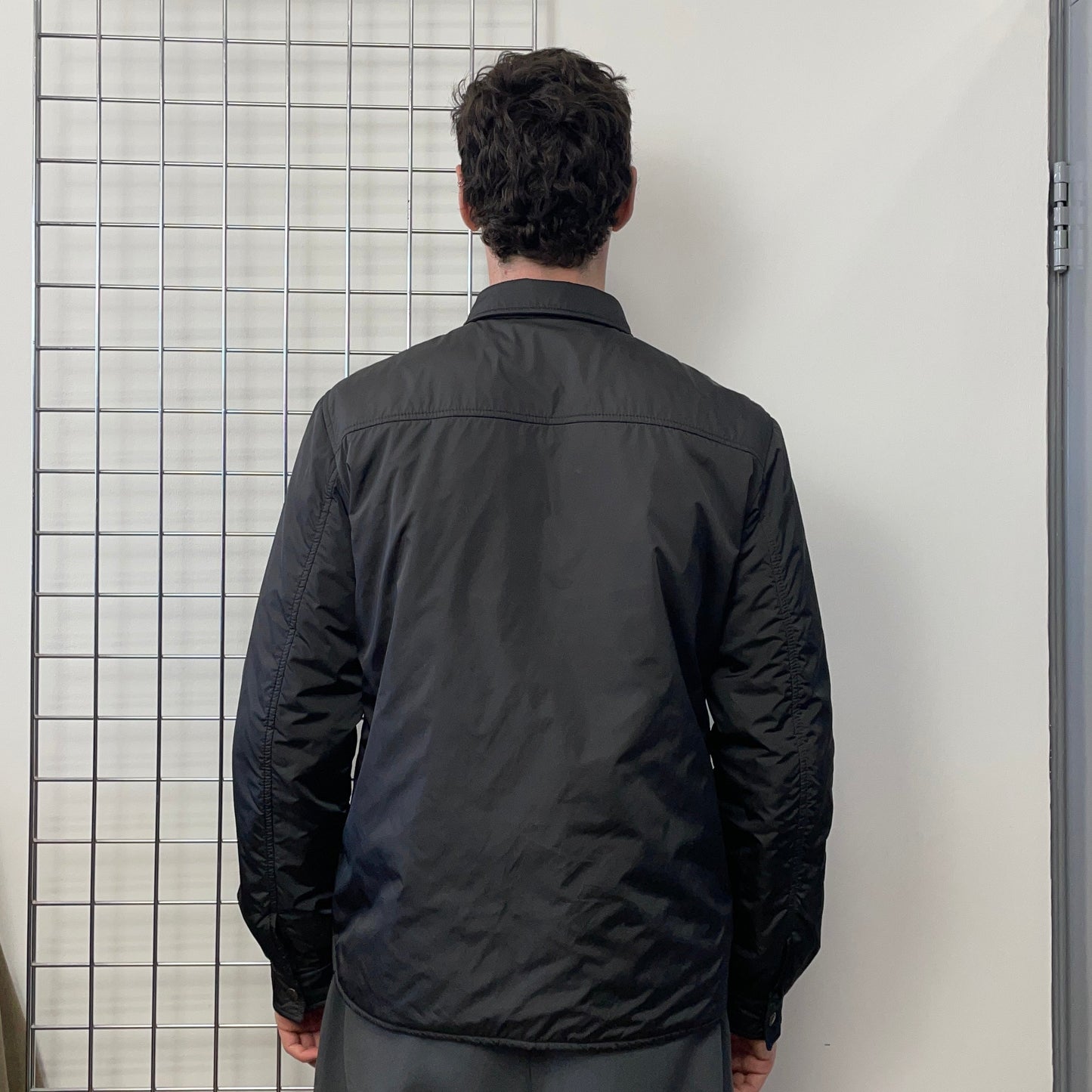 Prada Sport Grey 2007 Quilt Padded Nylon Overshirt Jacket | X-Large, Grey