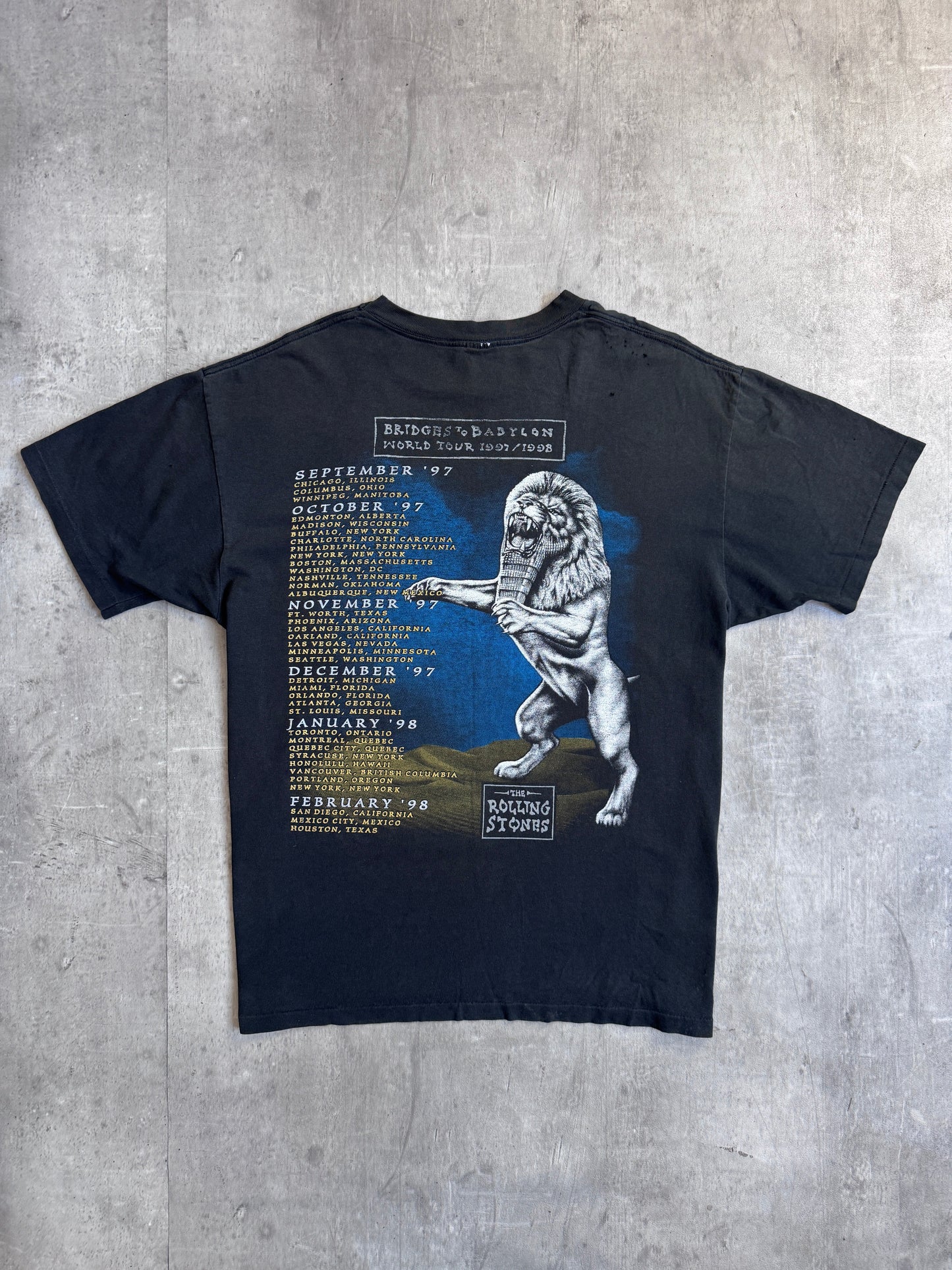 1997 The Rolling Stones 'Bridges To Babylon' Single Stitch Graphic Tee