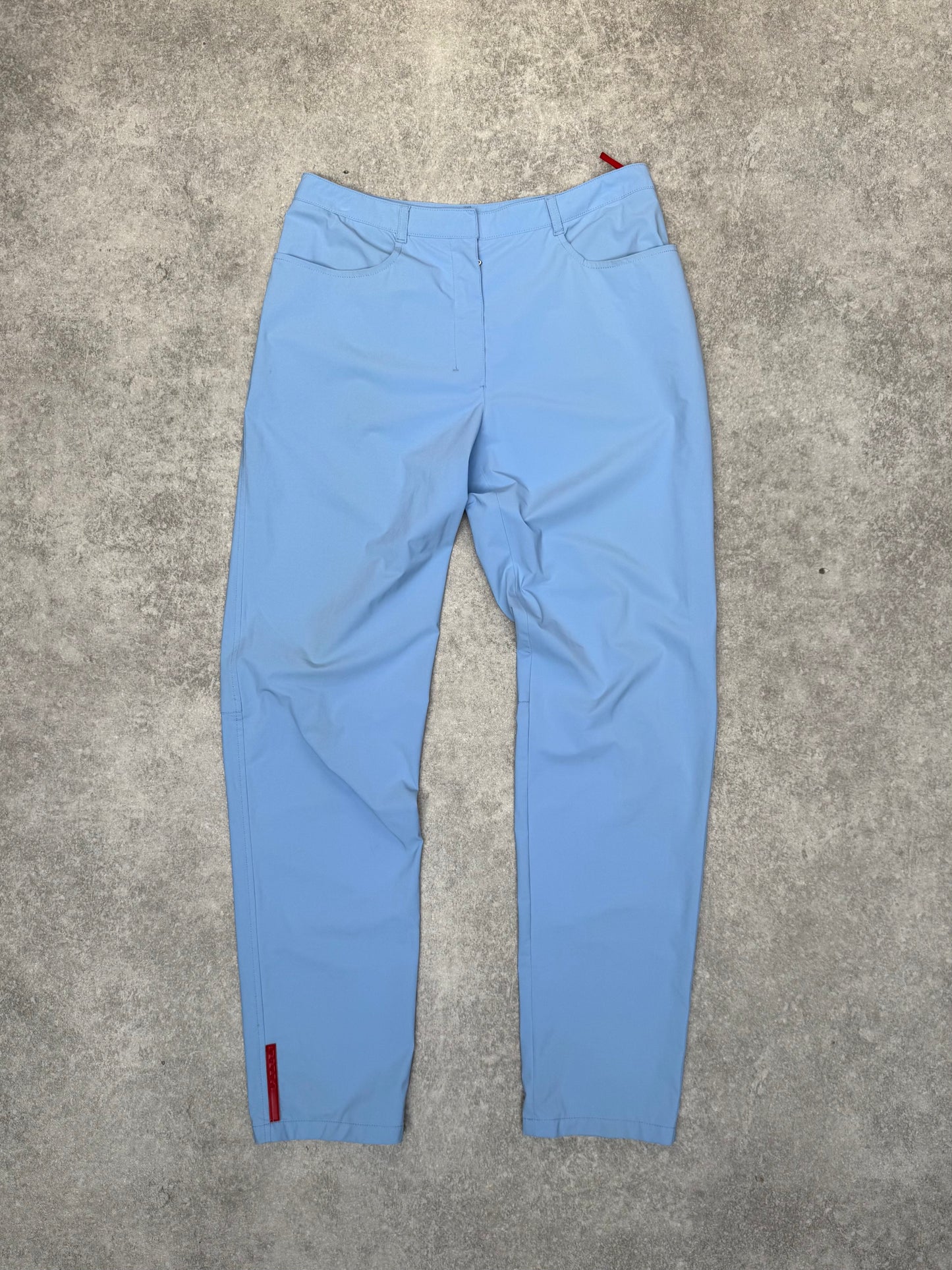 Prada Baby Blue Nylon Trousers