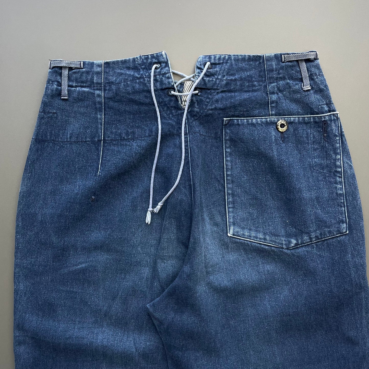 Stone Island Blue 80s Slim-Fit Rope Waist Denim Jeans | Small, Blue