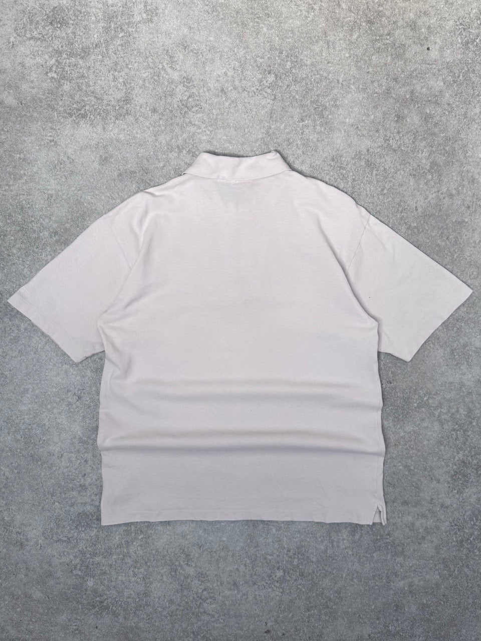 90s Stone Island Beige Quarter Zip Polo Shirt